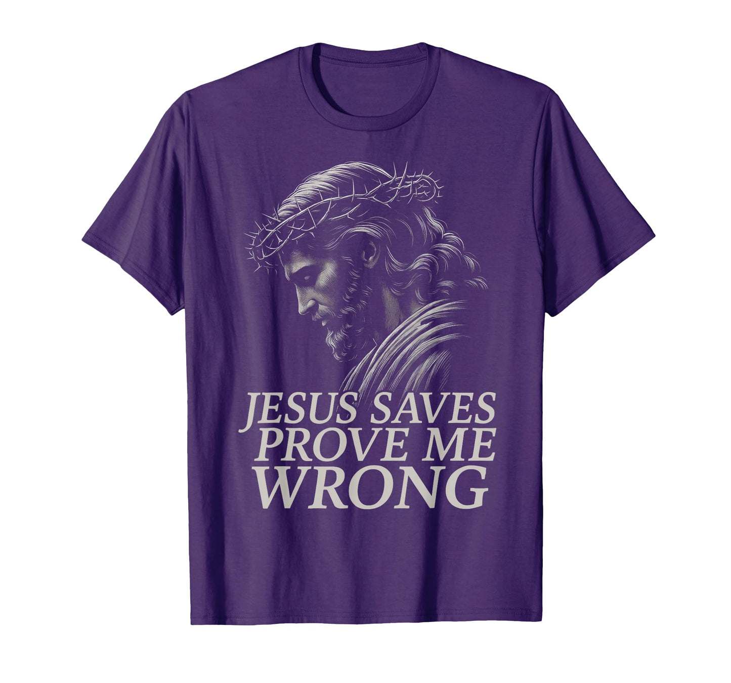 HUGvyn Jesus Saves, Prove Me Wrong Christian Faith Patriotic T-Shirt