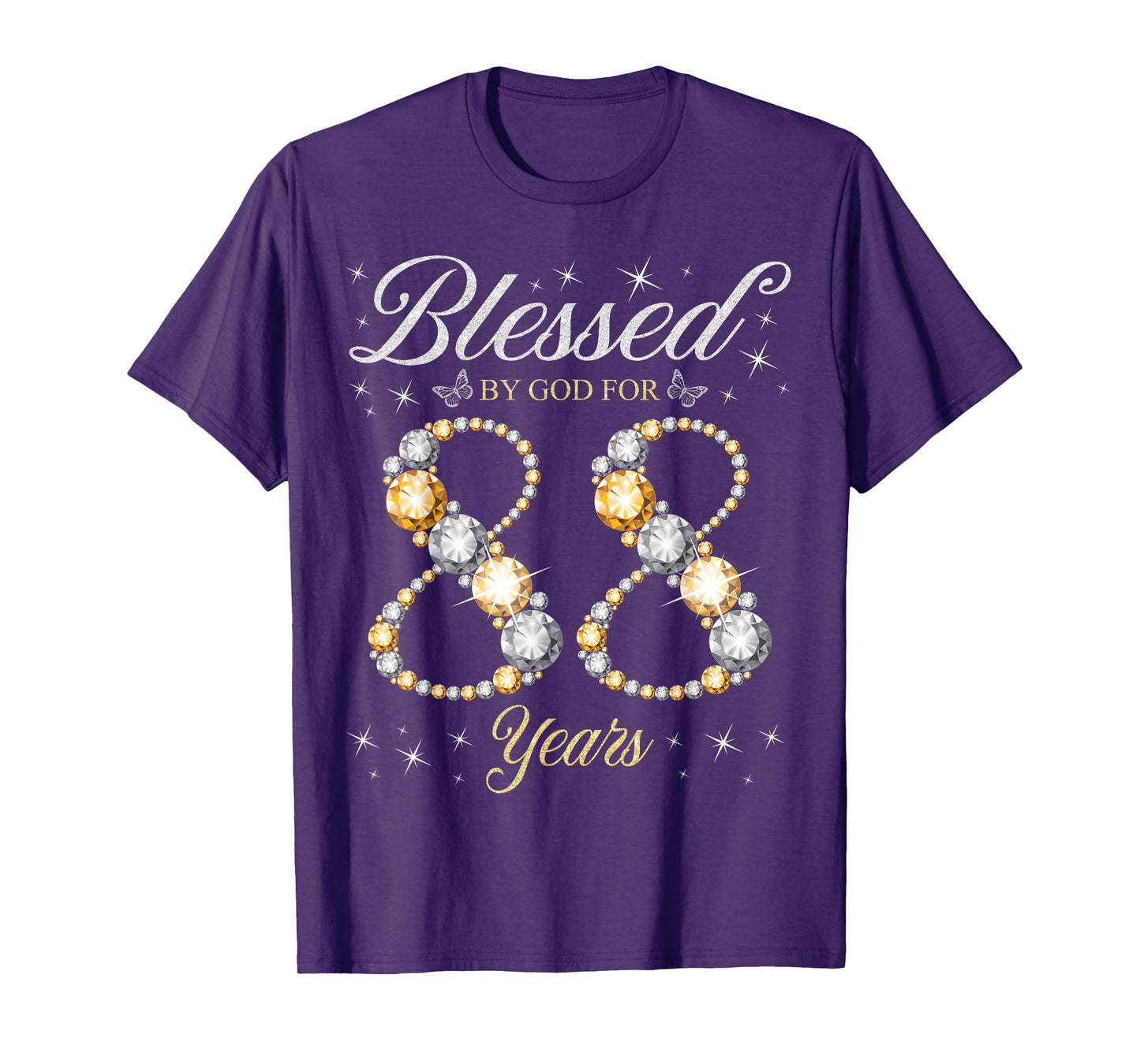 Blessed By God For 88 Years Old 88th Birthday Party T-Shirt