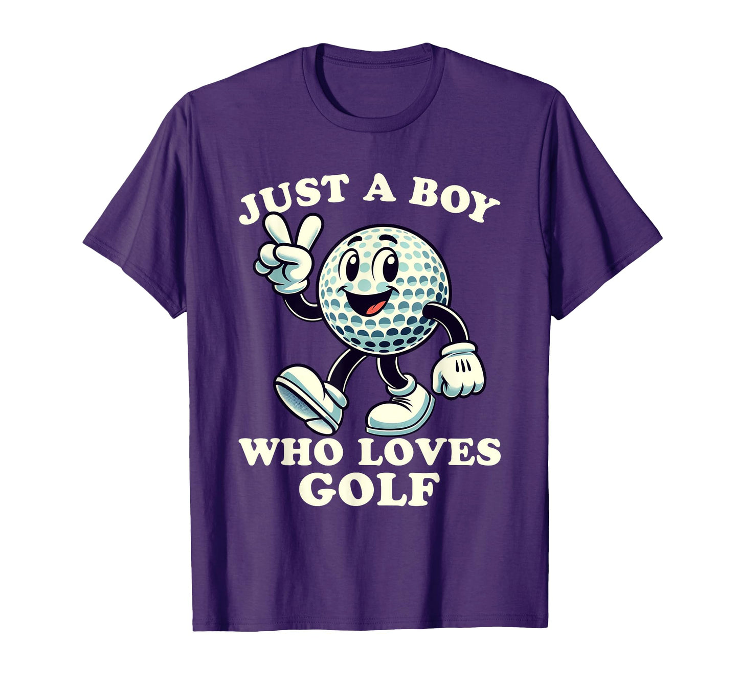 Just a Boy Who Loves Golf Funny Golf Designs Boys T-Shirt