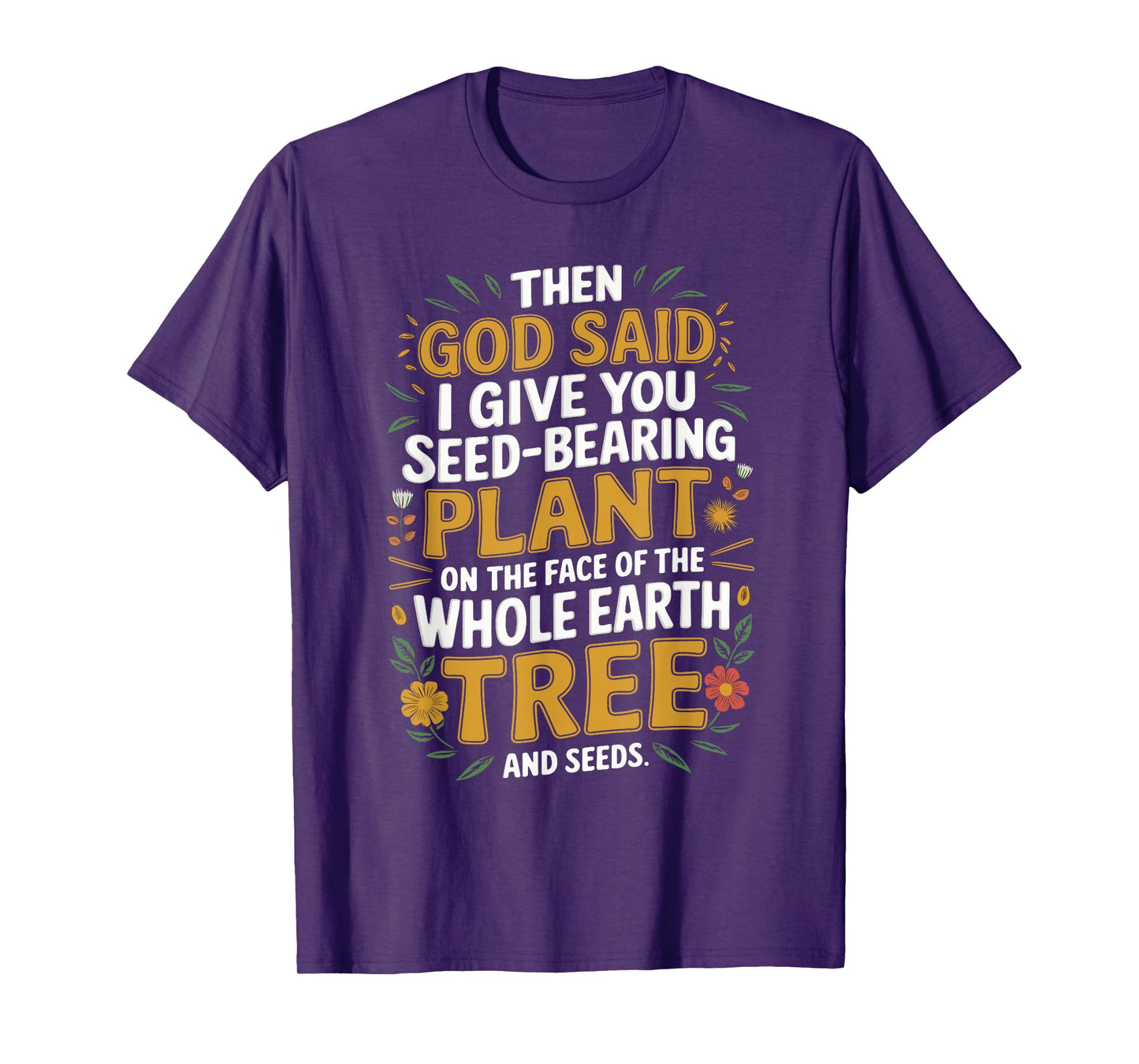 Genesis 1:29 Plant Based Diet Vegan Bible Verse T-Shirt