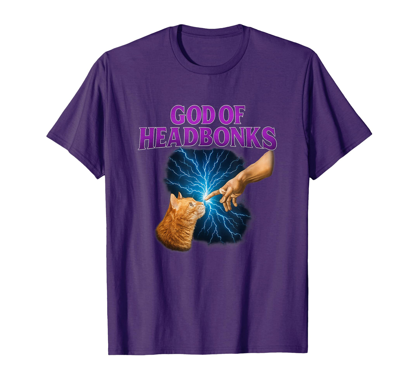 Funny Hand of God Cat T-Shirt