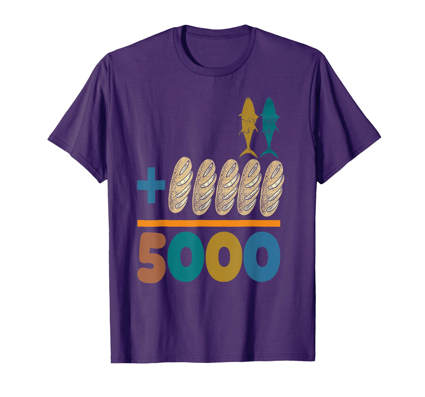 Jesus 2 Fishes 5 Breads 5000 Chosen Against The Current T-Shirt