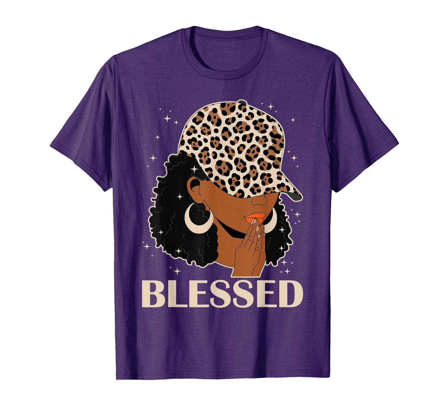 Blessed Black Woman Praying Afro African American Christian T-Shirt