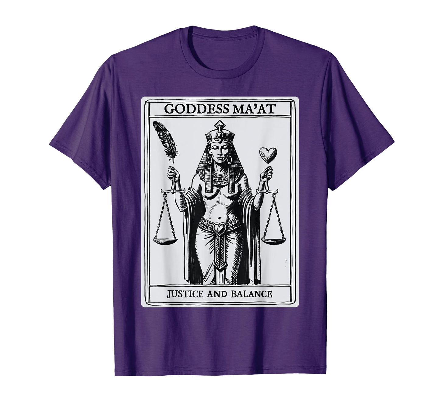 Kemetic Tarot Card Ancient Egypt Egyptian Goddess Maat MA'AT T-Shirt