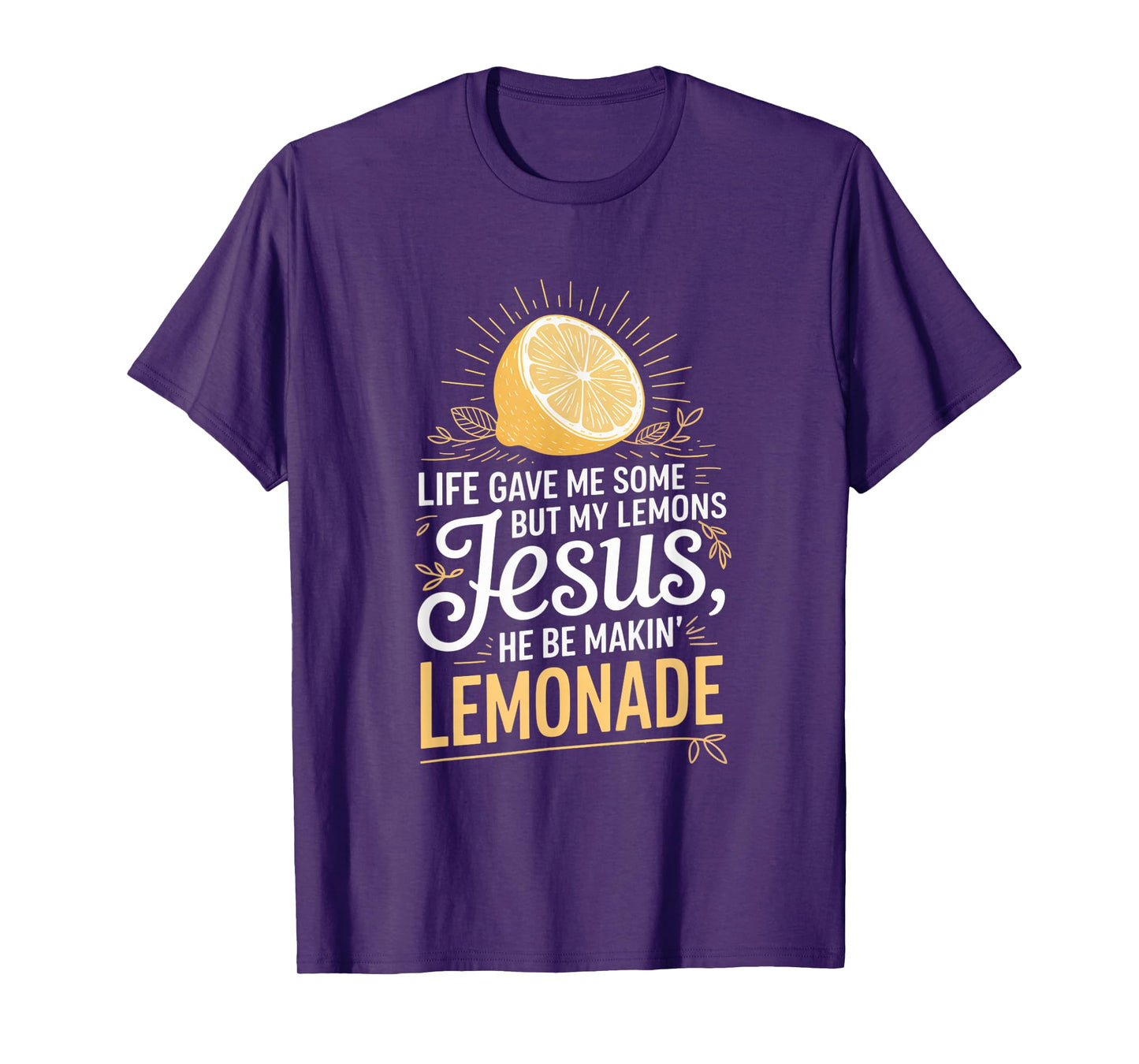 Life Lemons Jesus Lemonade Funny Christian Rustic Faith T-Shirt