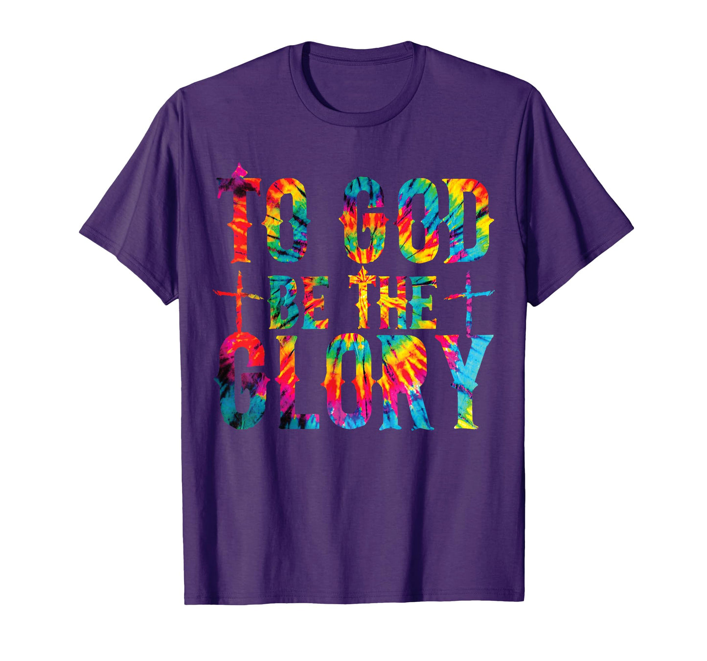 To God be the Glory Tie Dye Christian Bible Verse Quote T-Shirt