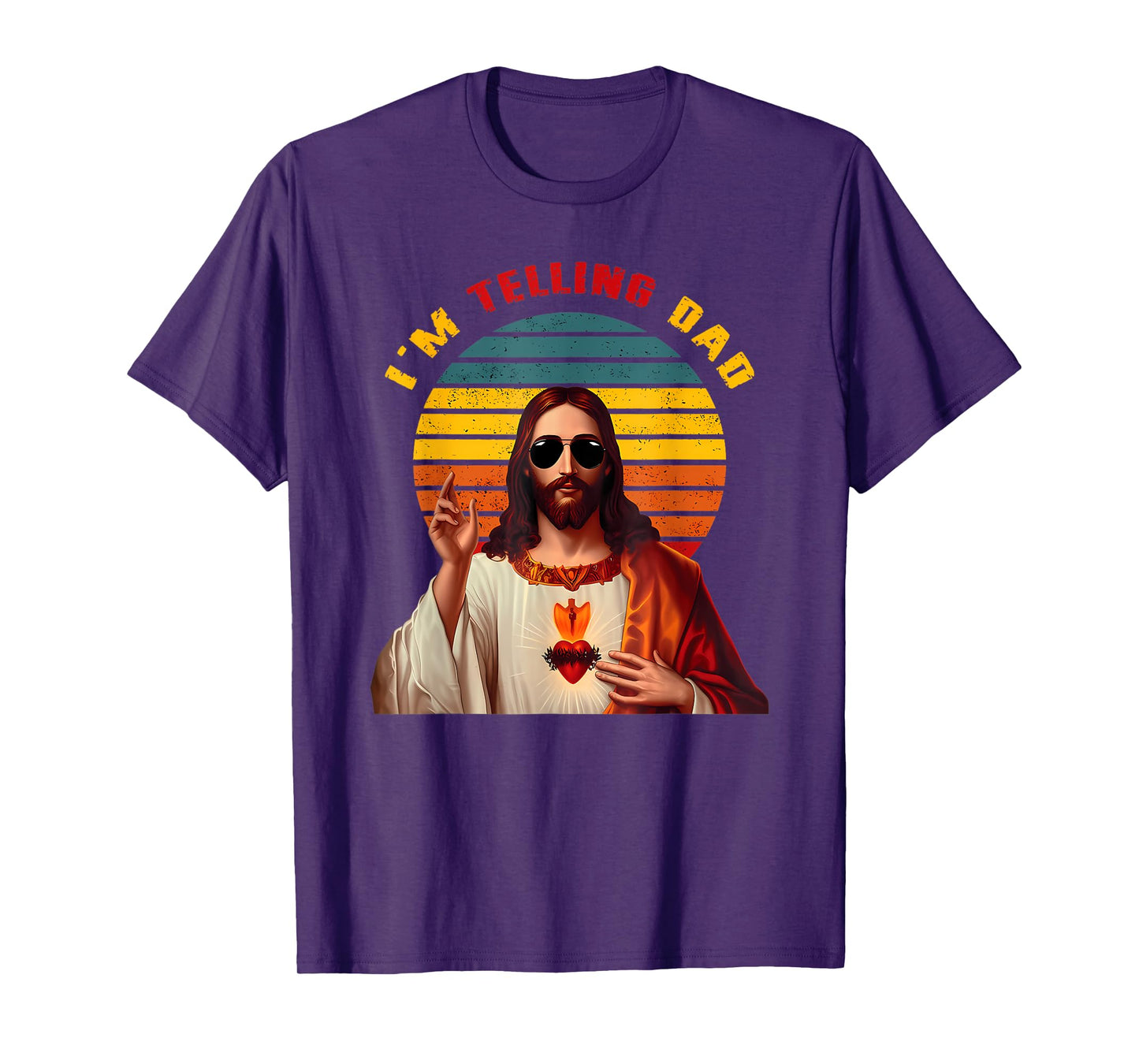 Retro I'm Telling Dad Christian Vintage Jesus Meme T-Shirt