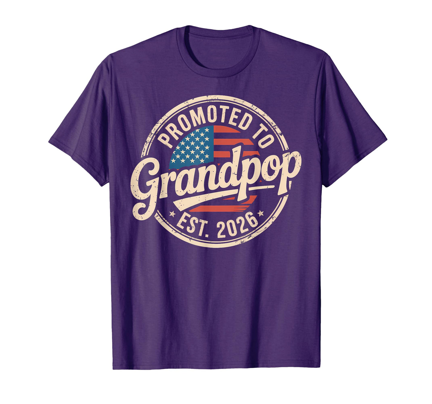 Promoted To Grandpop EST 2026 USA Flag Soon To Be Grandpop T-Shirt