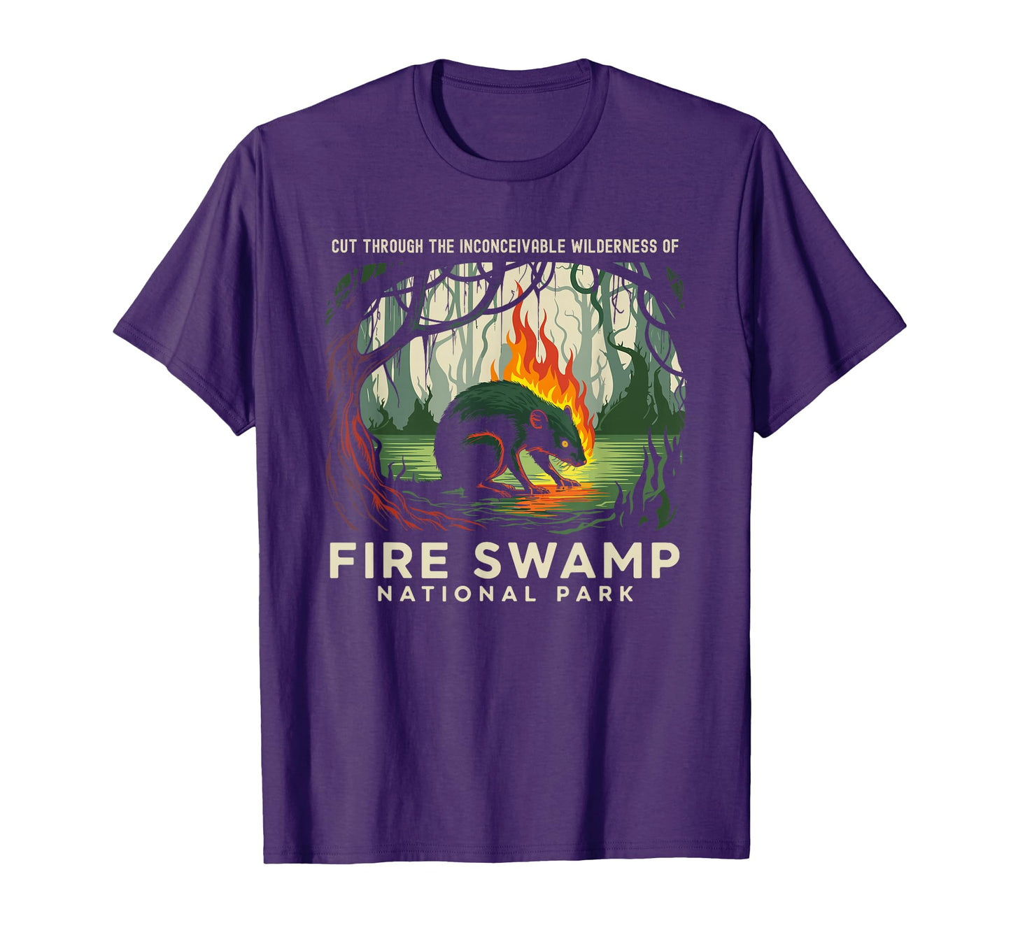 Fire Swamp National Park Camping Hiking Mountain T-Shirt