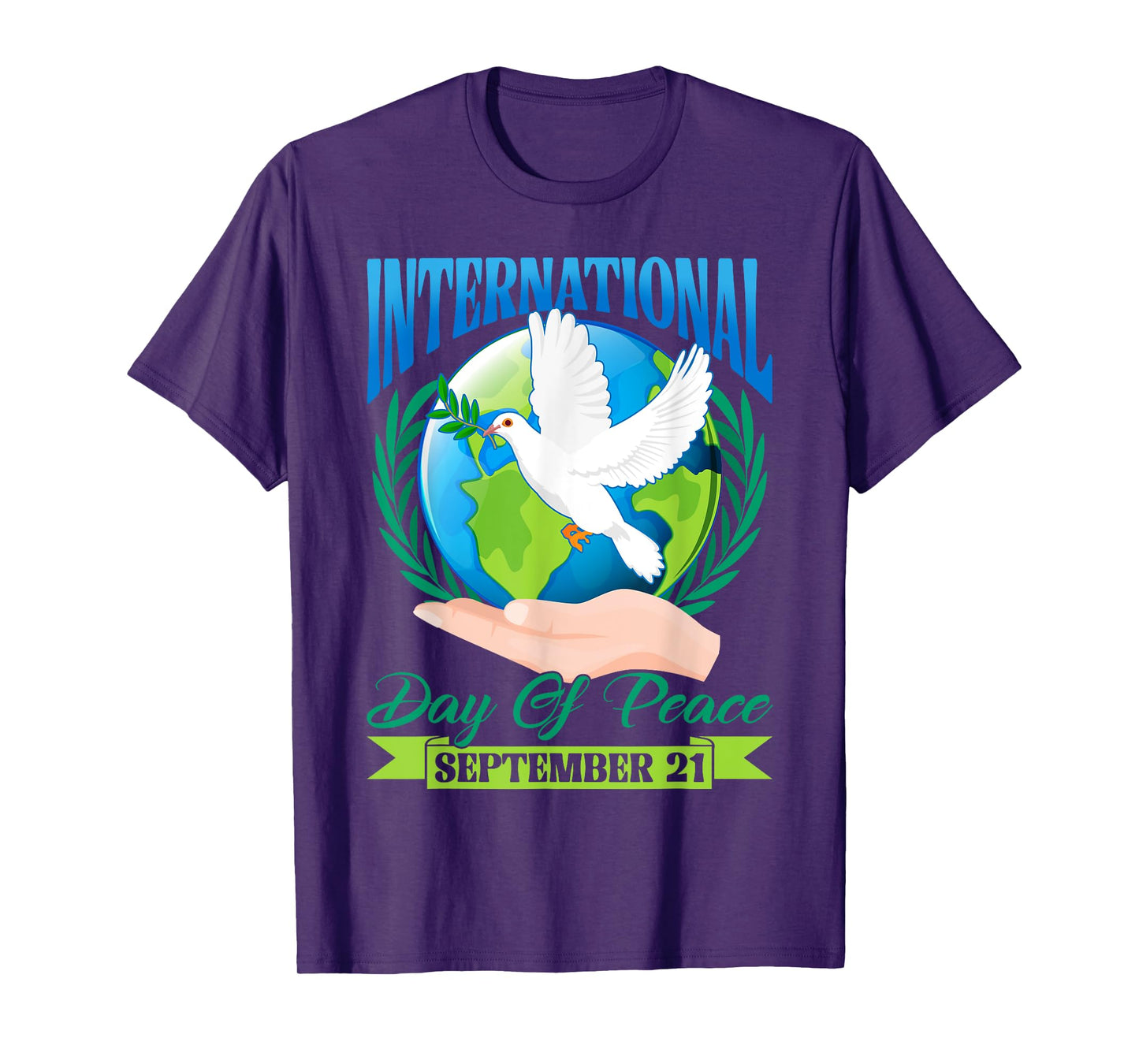 International Day of Peace World Peace Day Hand & Peace Bird T-Shirt