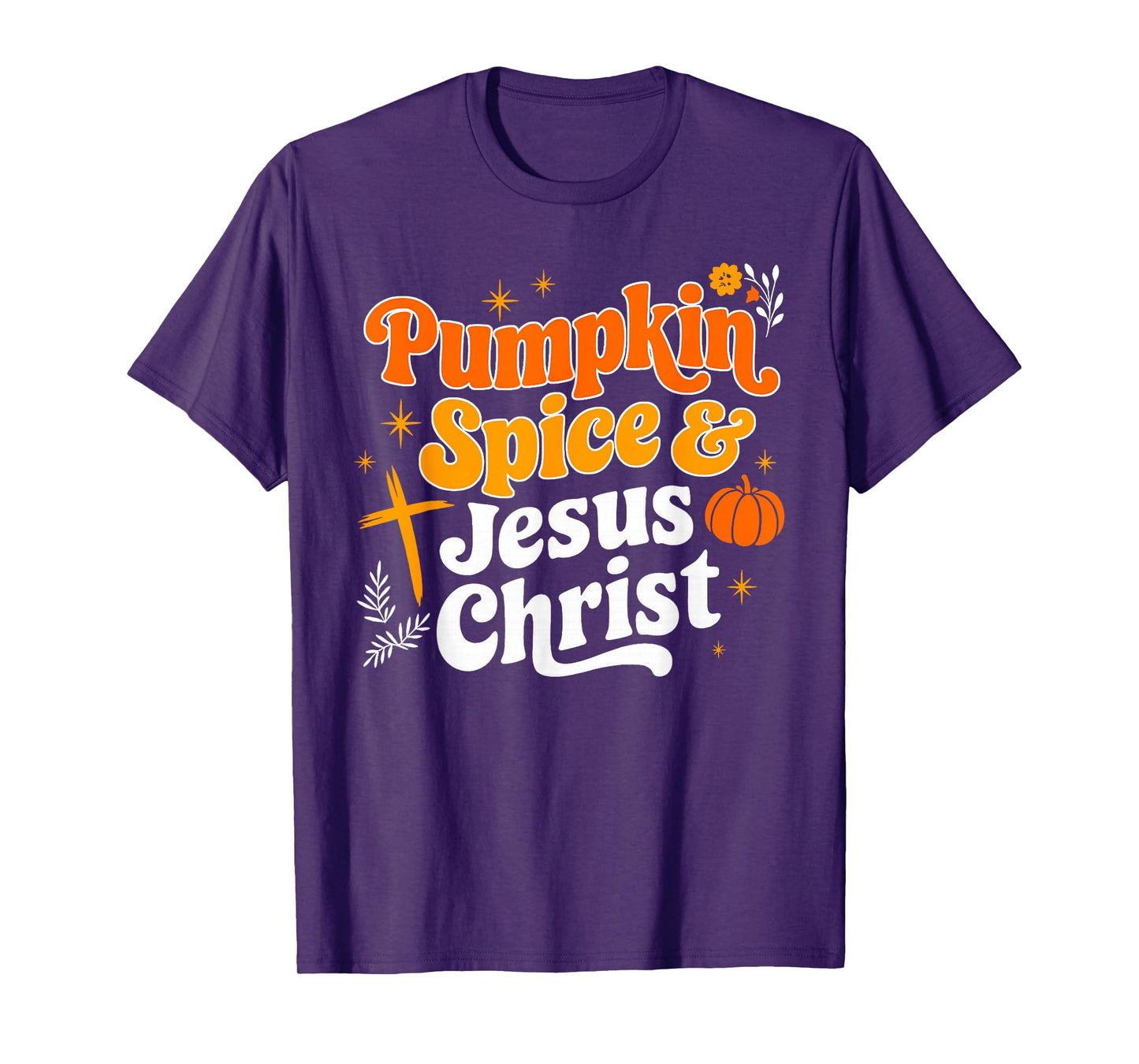 Pumpkin Spice and Jesus Christ Christian Fall Thanksgiving T-Shirt