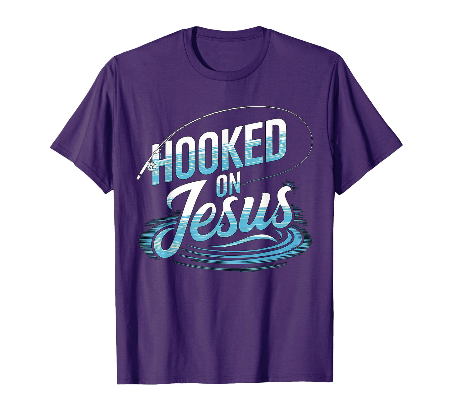 Hooked on Jesus Fishing Christian T-Shirt