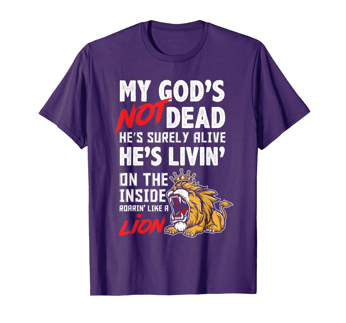 My God is Not Dead Lion Jesus Christ Christian Faith T-Shirt