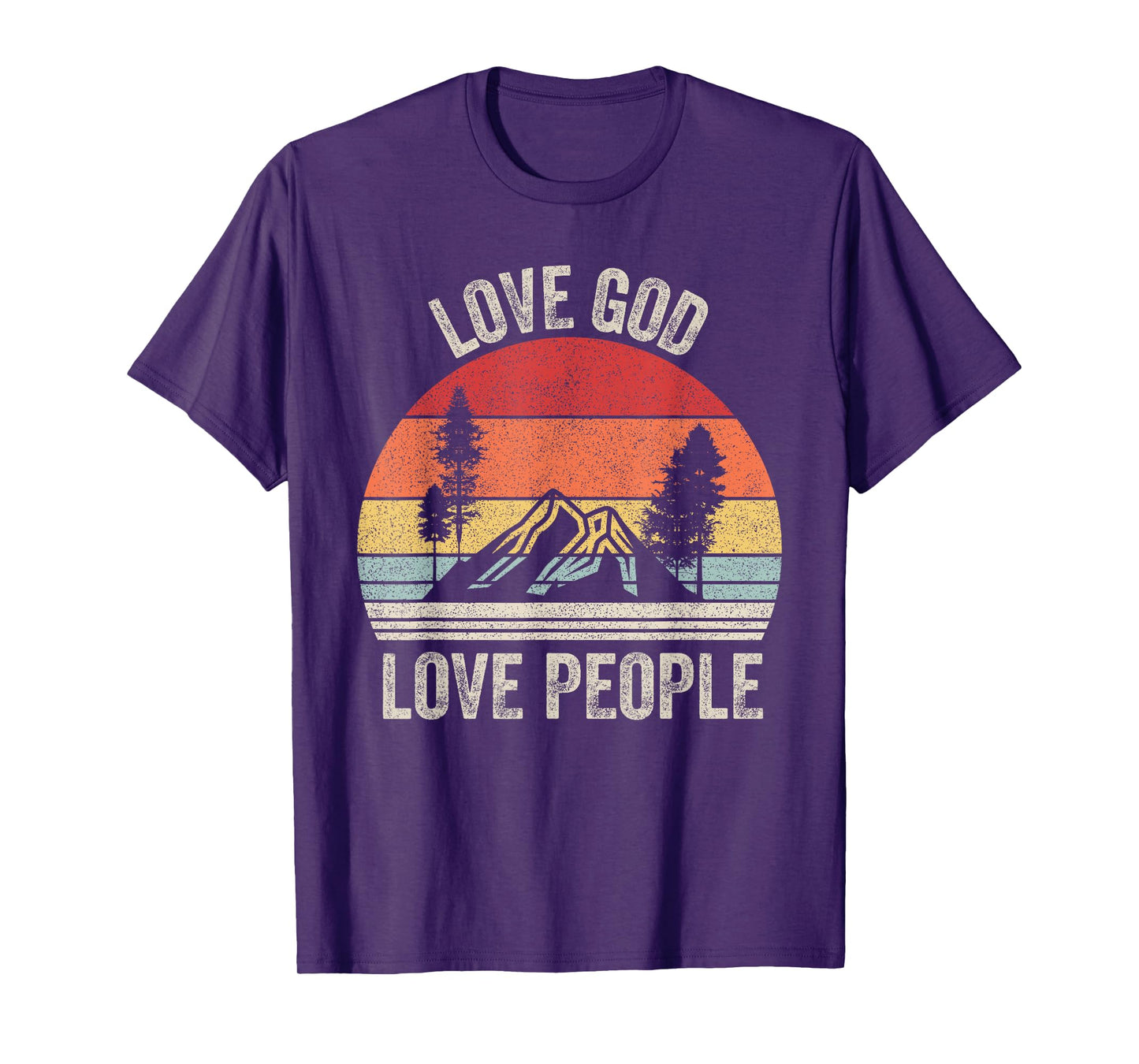 Vintage Retro Love God Love People Christian Bible T-Shirt