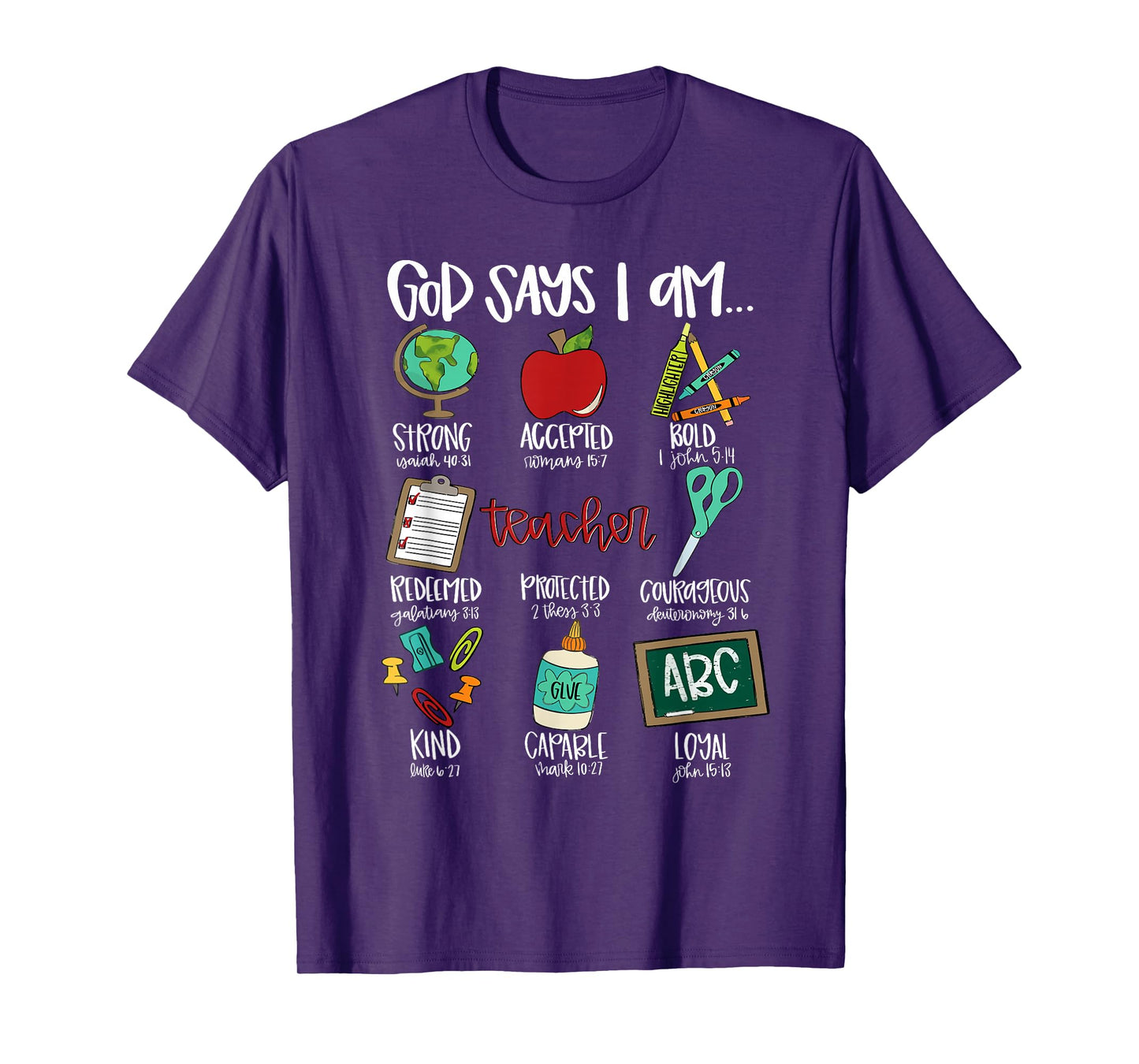 God Says I Am... Teacher First Day Of School Back To School T-Shirt