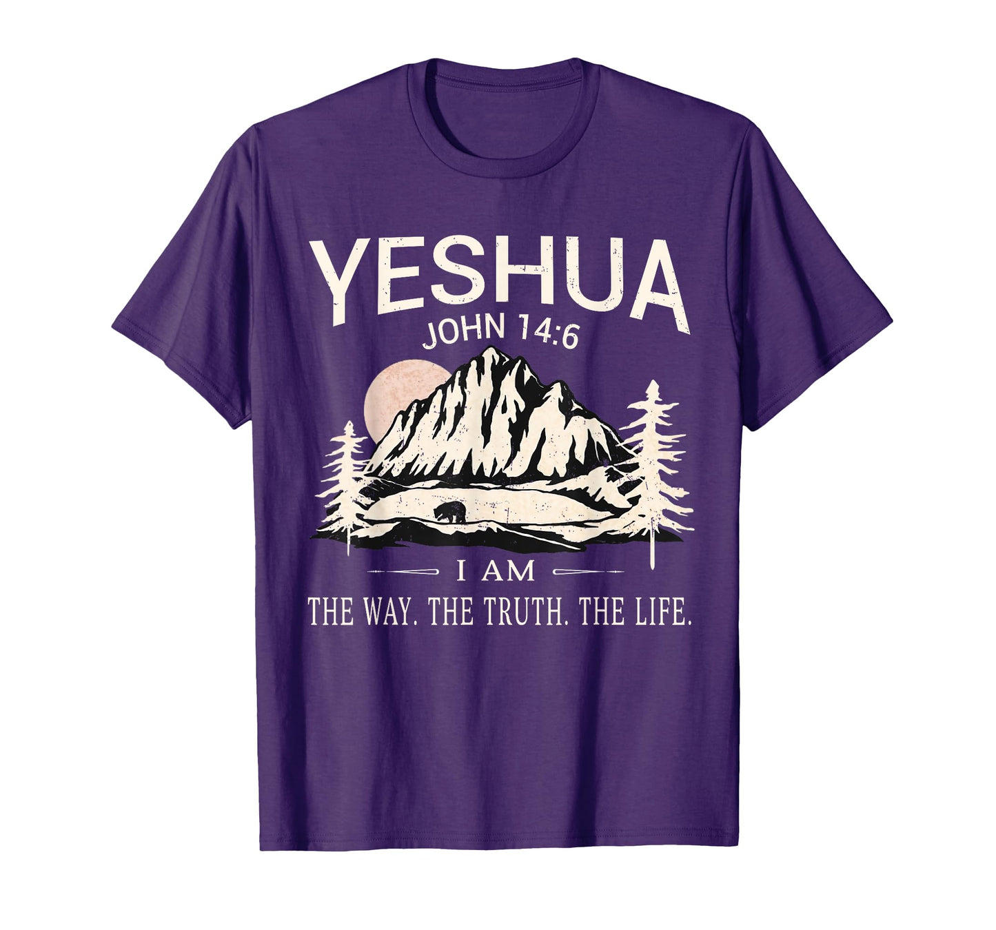 Yeshua Jesus I Am The Way Truth Life Christian Bible T-Shirt