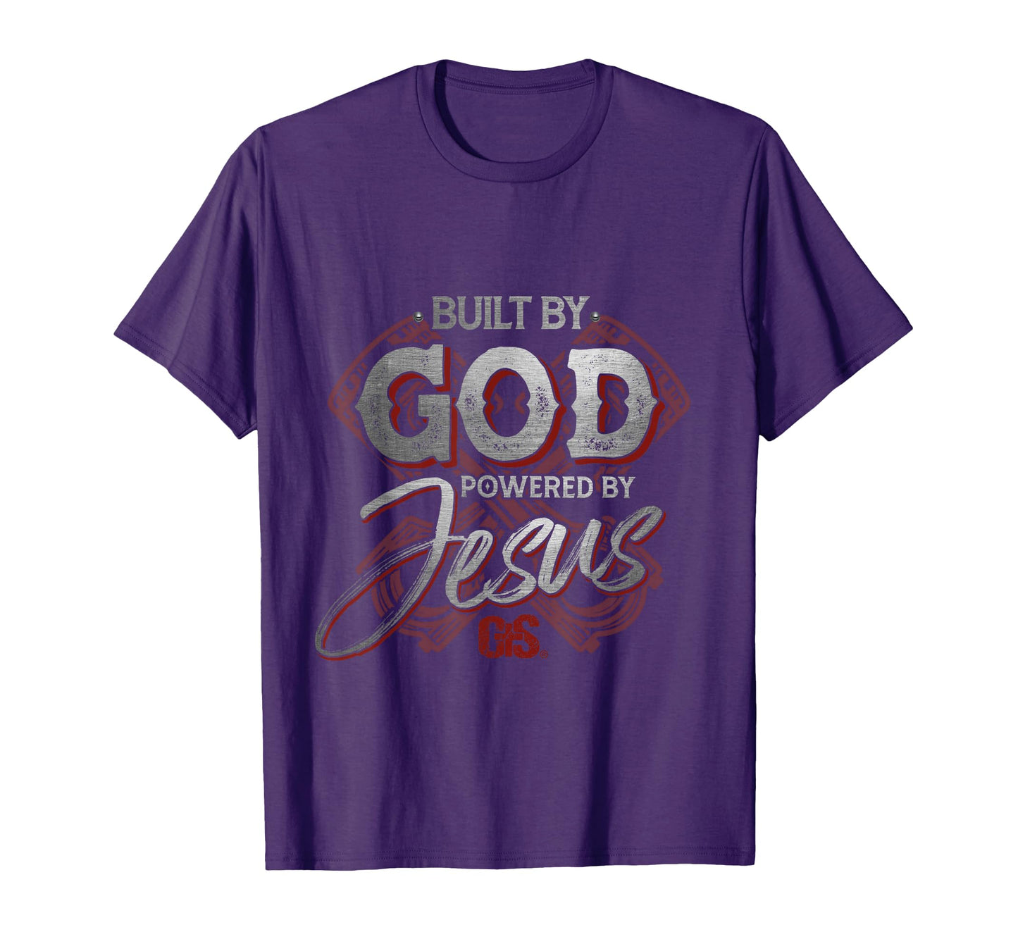 Built By God Powered By Jesus Religious Devout Christian T-Shirt