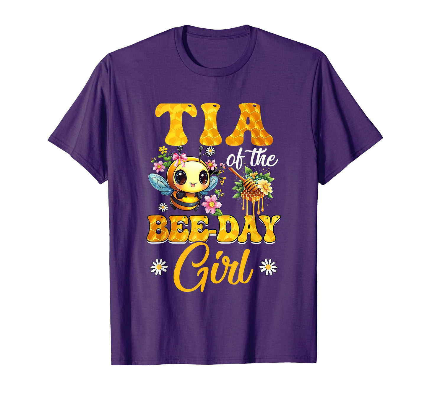 Tia Of The Birthday Girl Bee Family Birthday Party T-Shirt