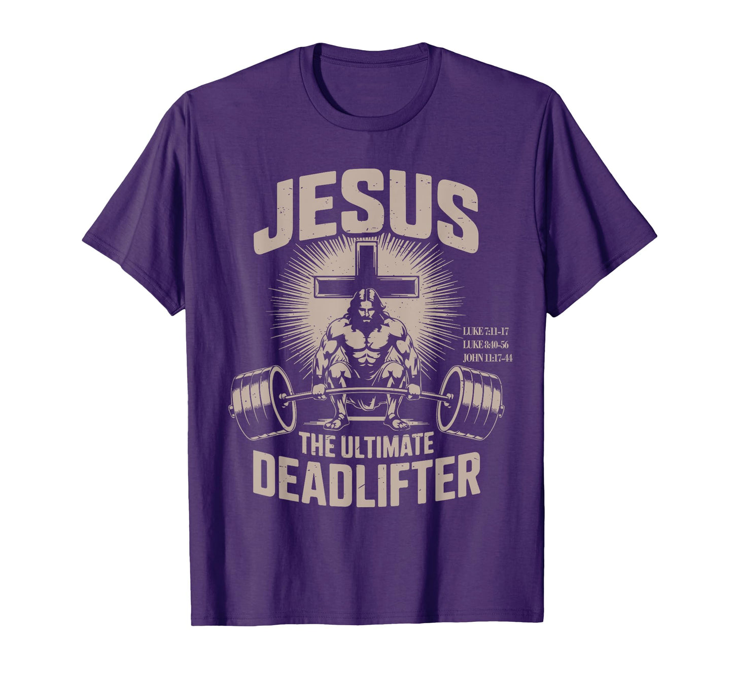 Jesus The Ultimate Deadlifter Muscle Kid Funny Christian Gym T-Shirt