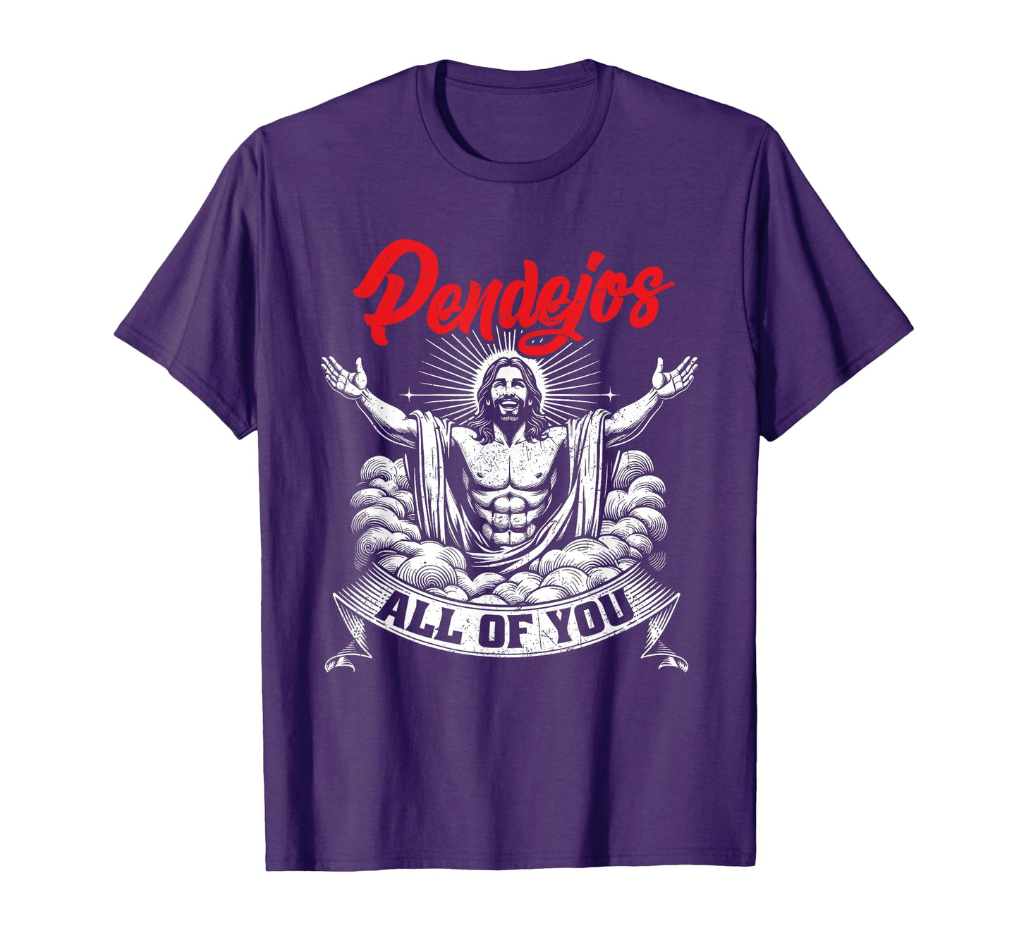 Pendejos All Of You Jesus Christian Spanish Slang Grunge T-Shirt