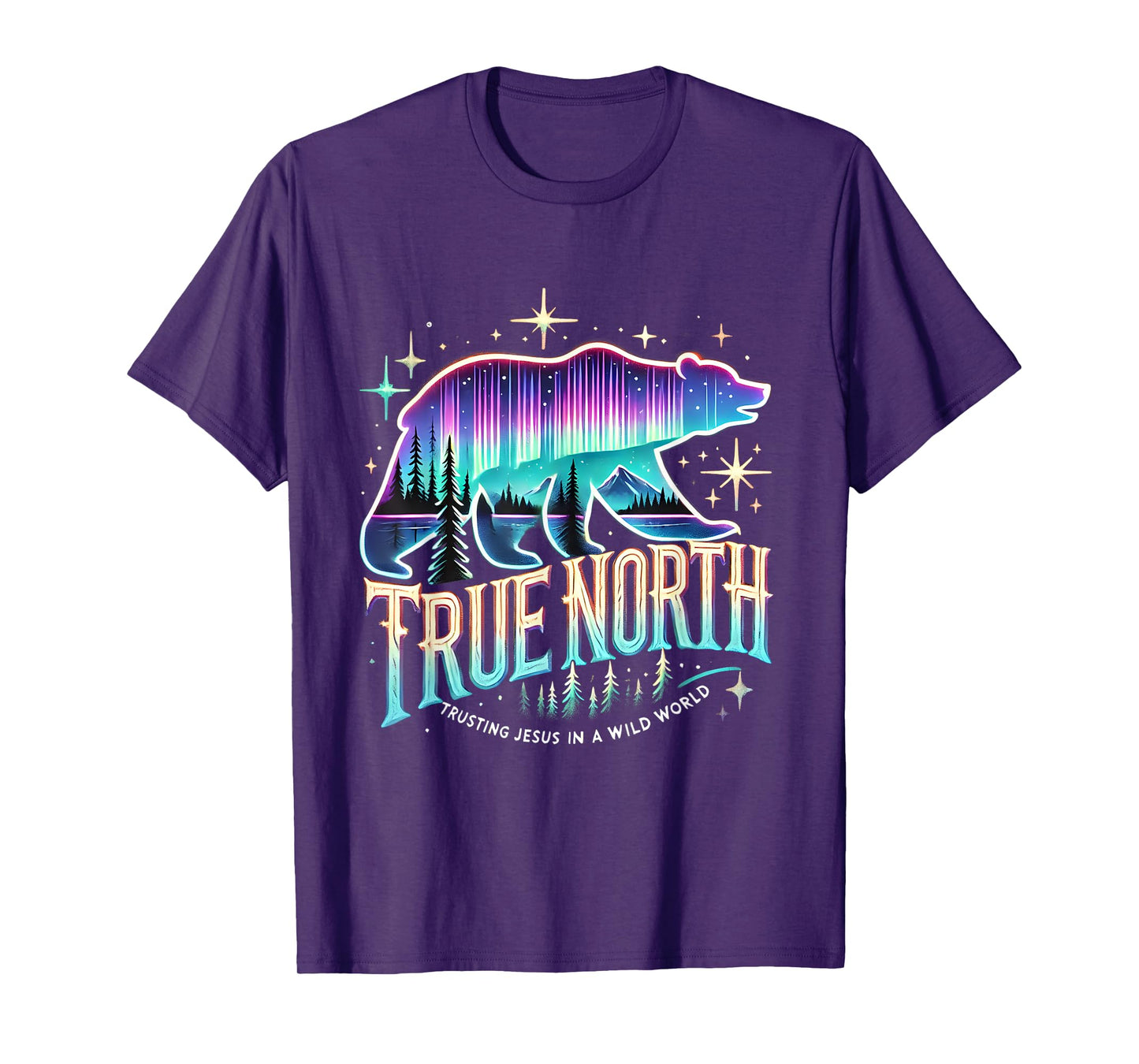 True North Bear Aurora Faith Trusting Jesus Summer Camp T-Shirt