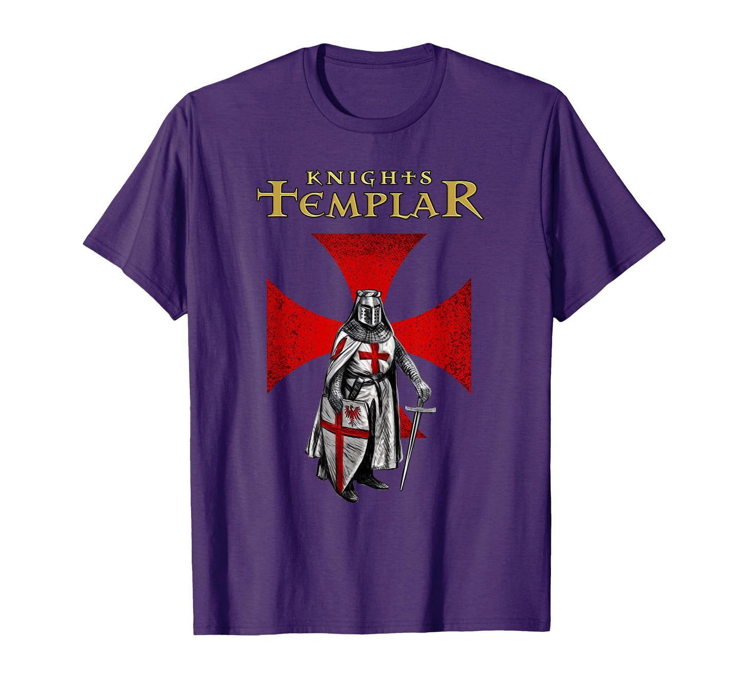 A Warrior of Christ Knights Templar Distressed Cross T-Shirt