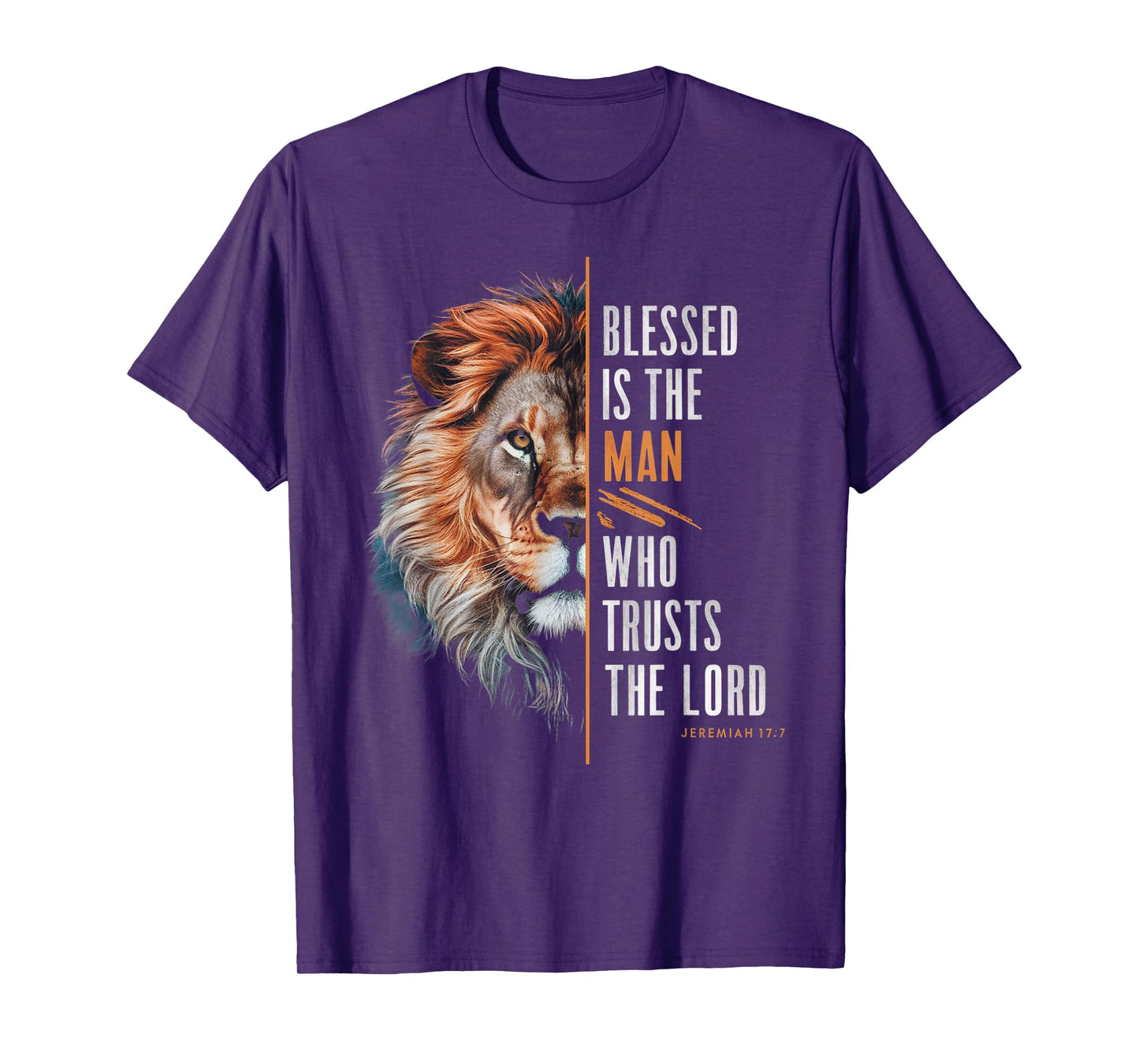 Blessed Christian God Jesus Faith Bible Verse Jeremiah Lion T-Shirt