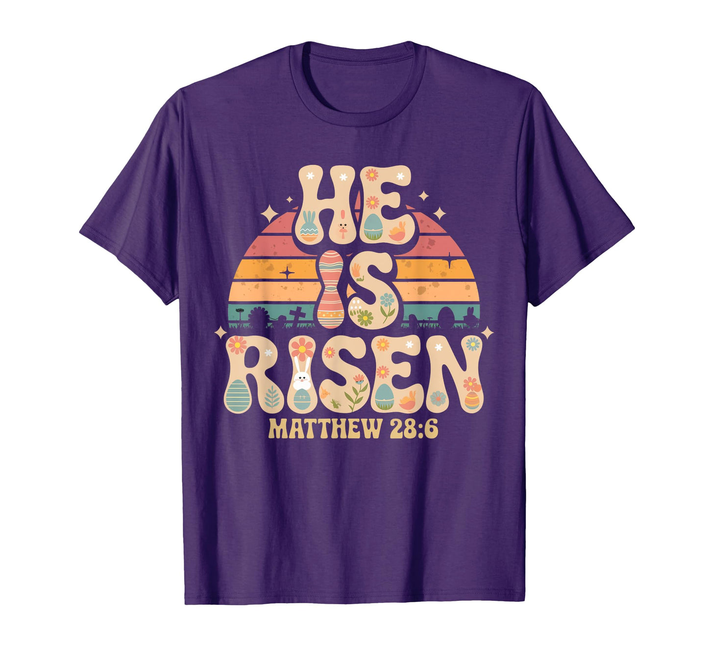 He is Risen Jesus Christian Easter Shirt Women Kids Girls T-Shirt