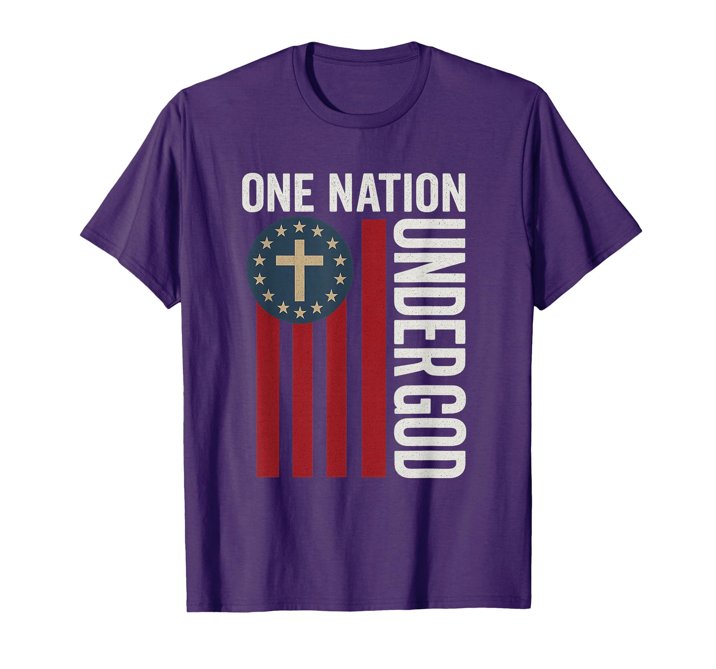 One Nation Under God 4th of July Patriotic Christian T-Shirt T-Shirt