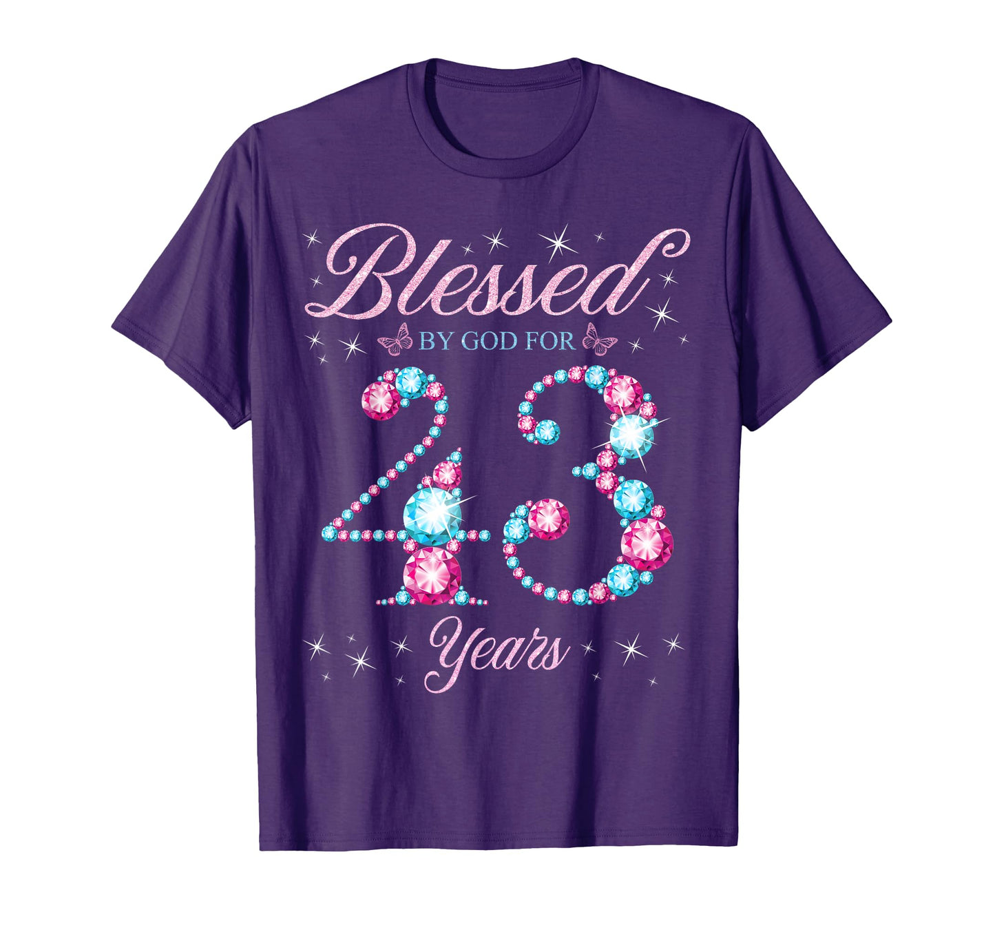 Blessed By God For 43 Years Old 43rd Birthday Woman Queen T-Shirt