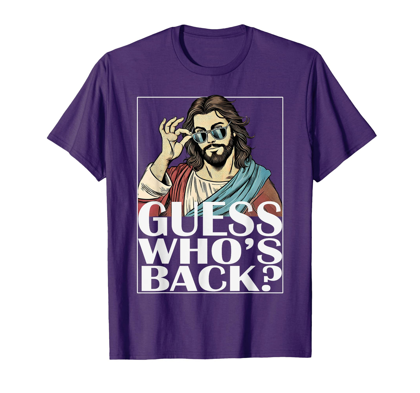 Guess Whos Back Jesus Easter Tee Religious Graphic Catholic T-Shirt