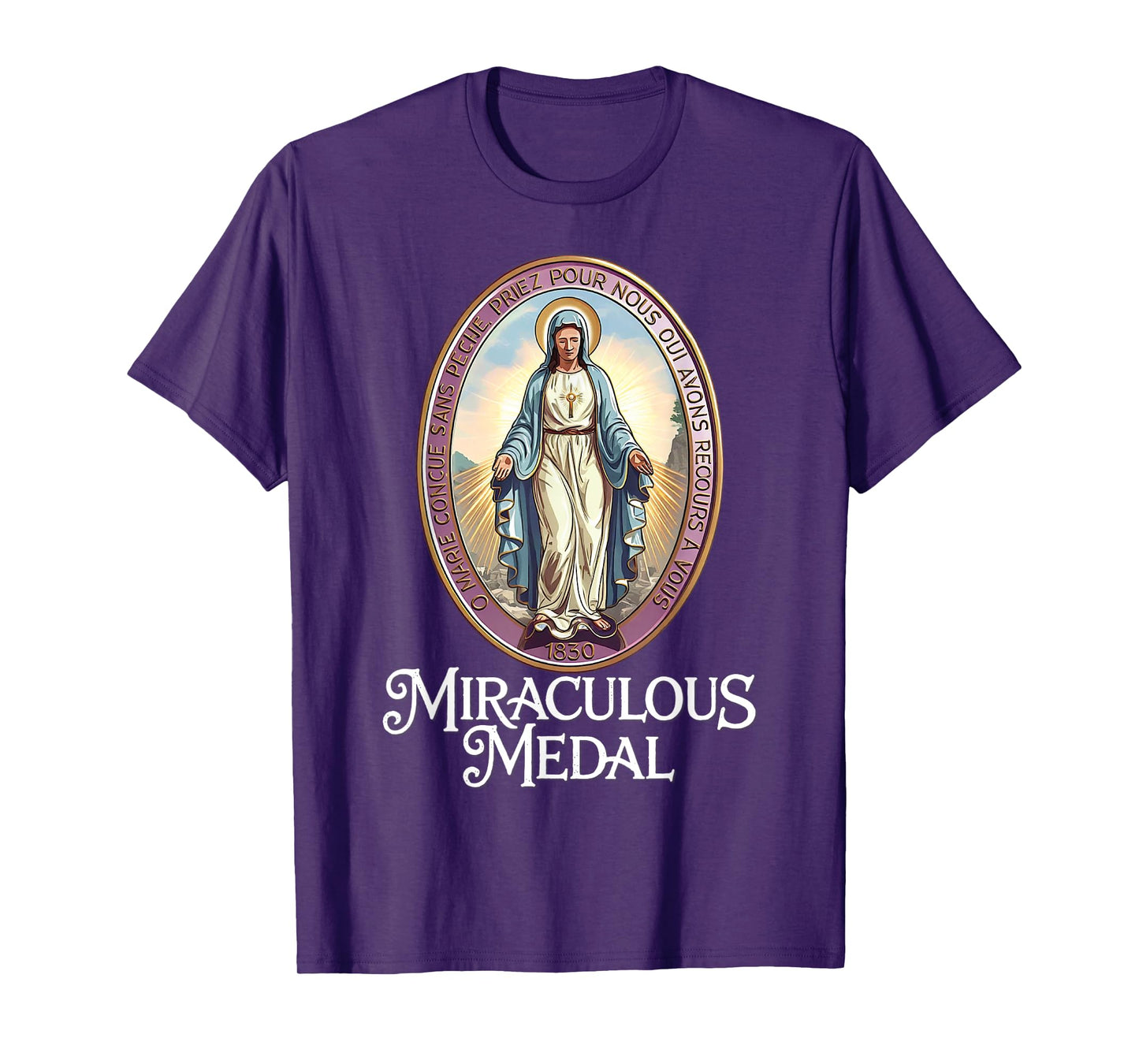 Miraculous Medal Marian Our Lady Catholic T-Shirt