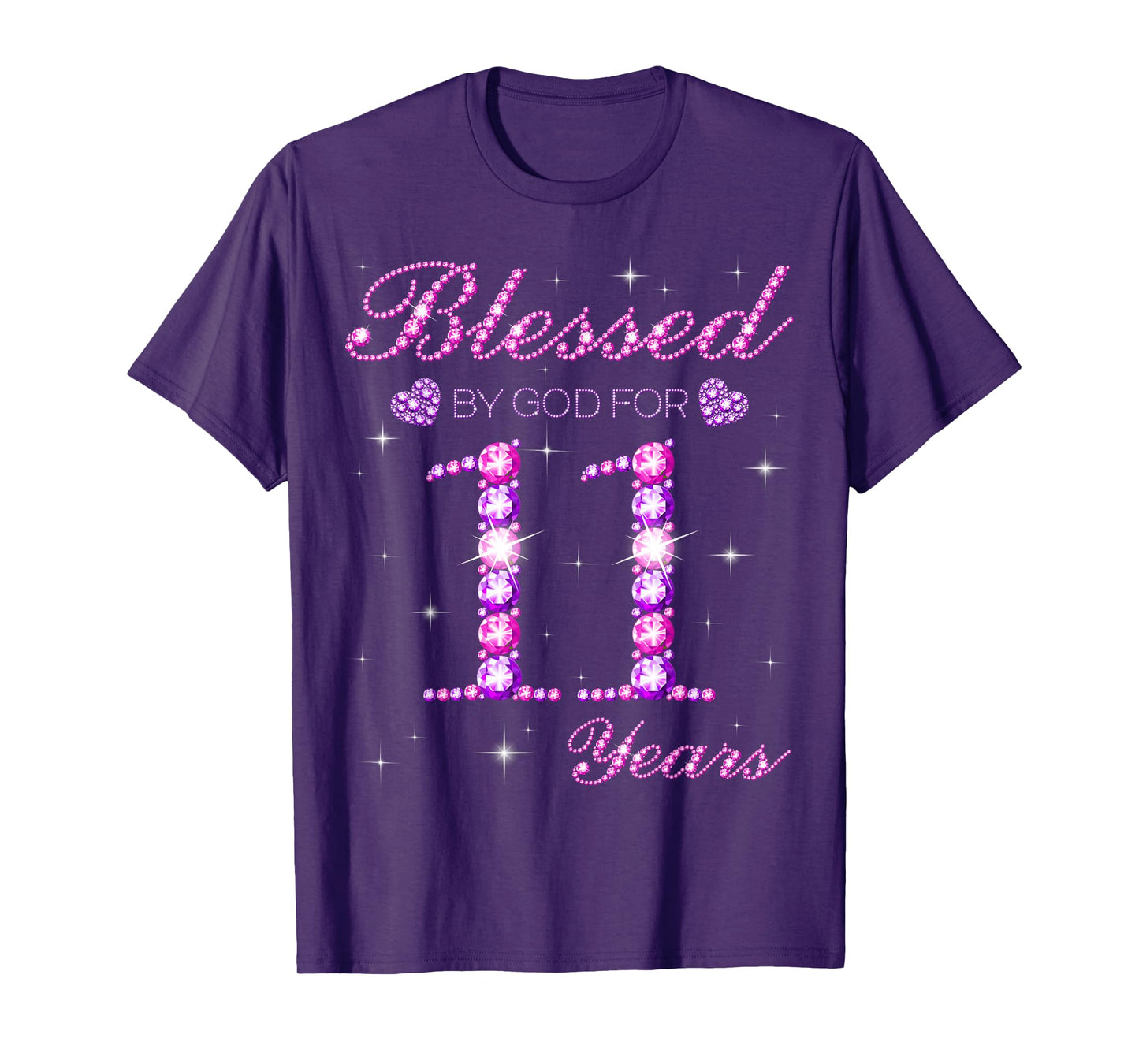 Blessed by God for 11 Years Old 11th Birthday Party T-Shirt