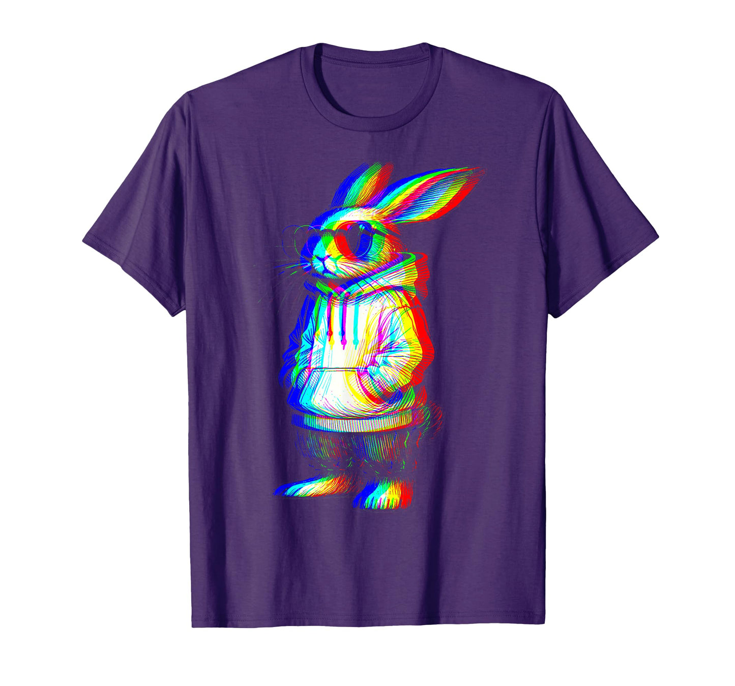 Cool Bunny Sunglasses Rabbit Easter Men Vaporwave EDM Music T-Shirt