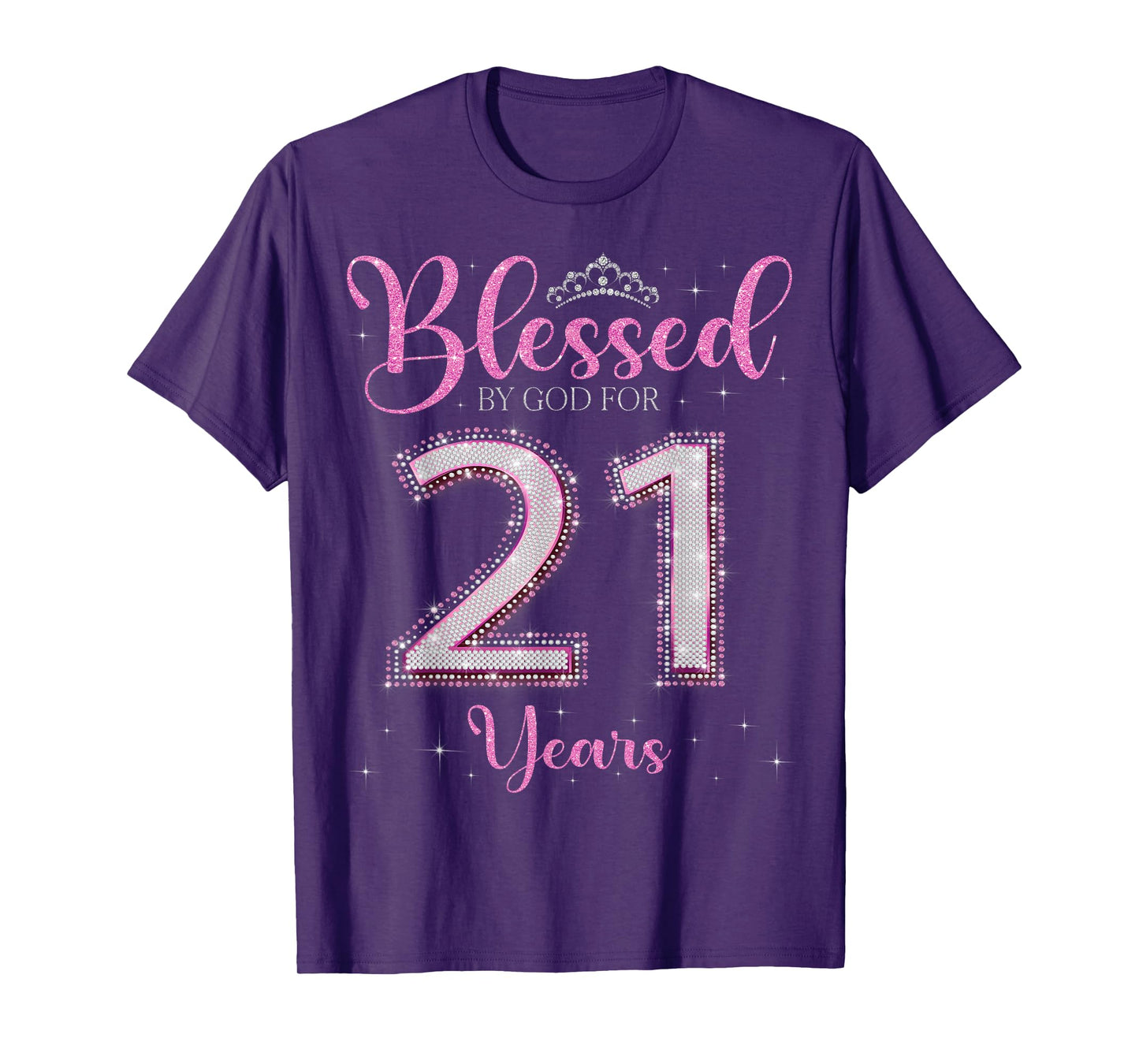 Blessed By God For 21 Years Old 21st Birthday 21st Bday T-Shirt