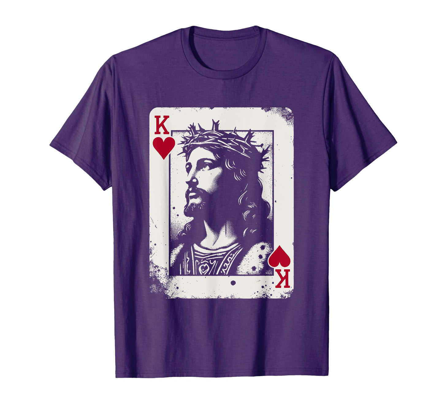 Jesus King Of Hearts - Vintage Religious Card Game Lover T-Shirt