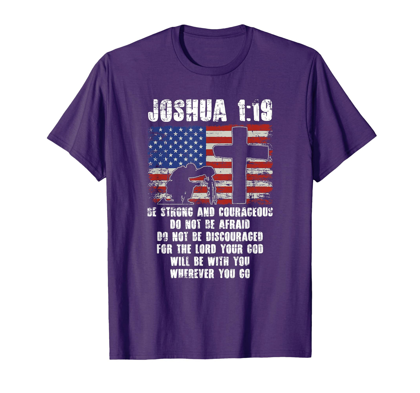 Holy Bible Verse Patriotic Christian Gift USA Flag Prayer T-Shirt