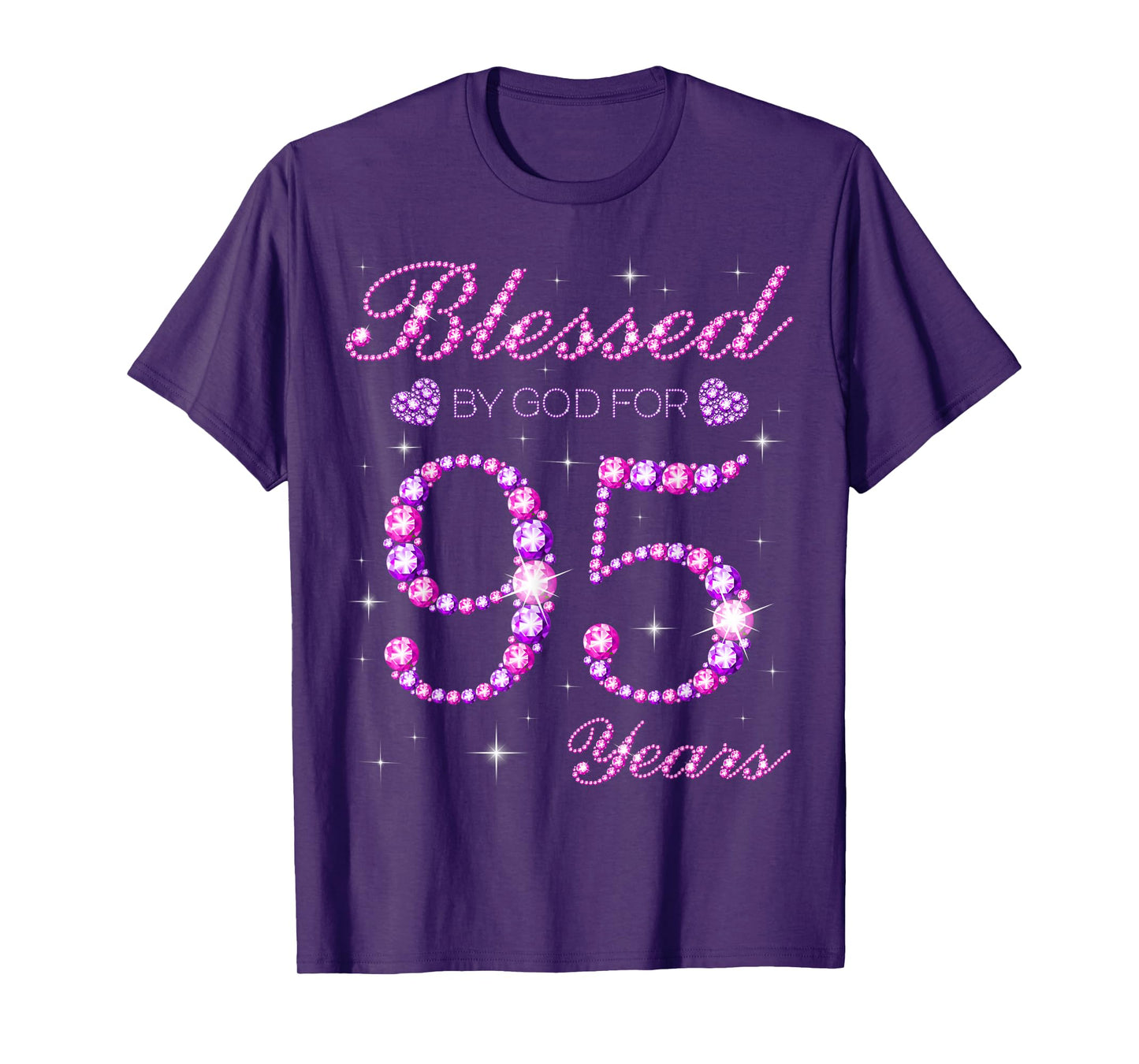 Blessed by God for 95 Years Old 95th Birthday Party T-Shirt