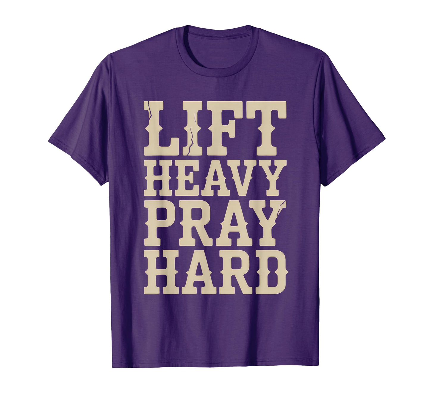 Lift Heavy Pray Hard Tshirt Gym Christian Gift Jesus Faith T-Shirt