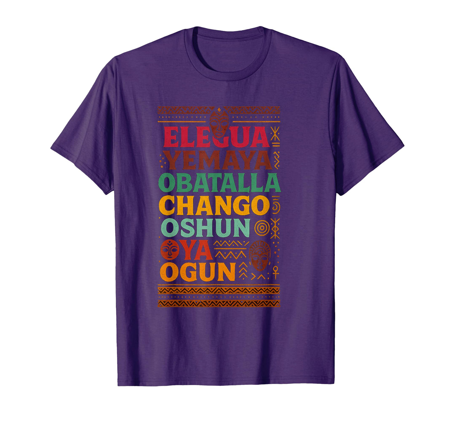 Seven African Gods Powers Obatala Orisha Spirits, Africa T-Shirt