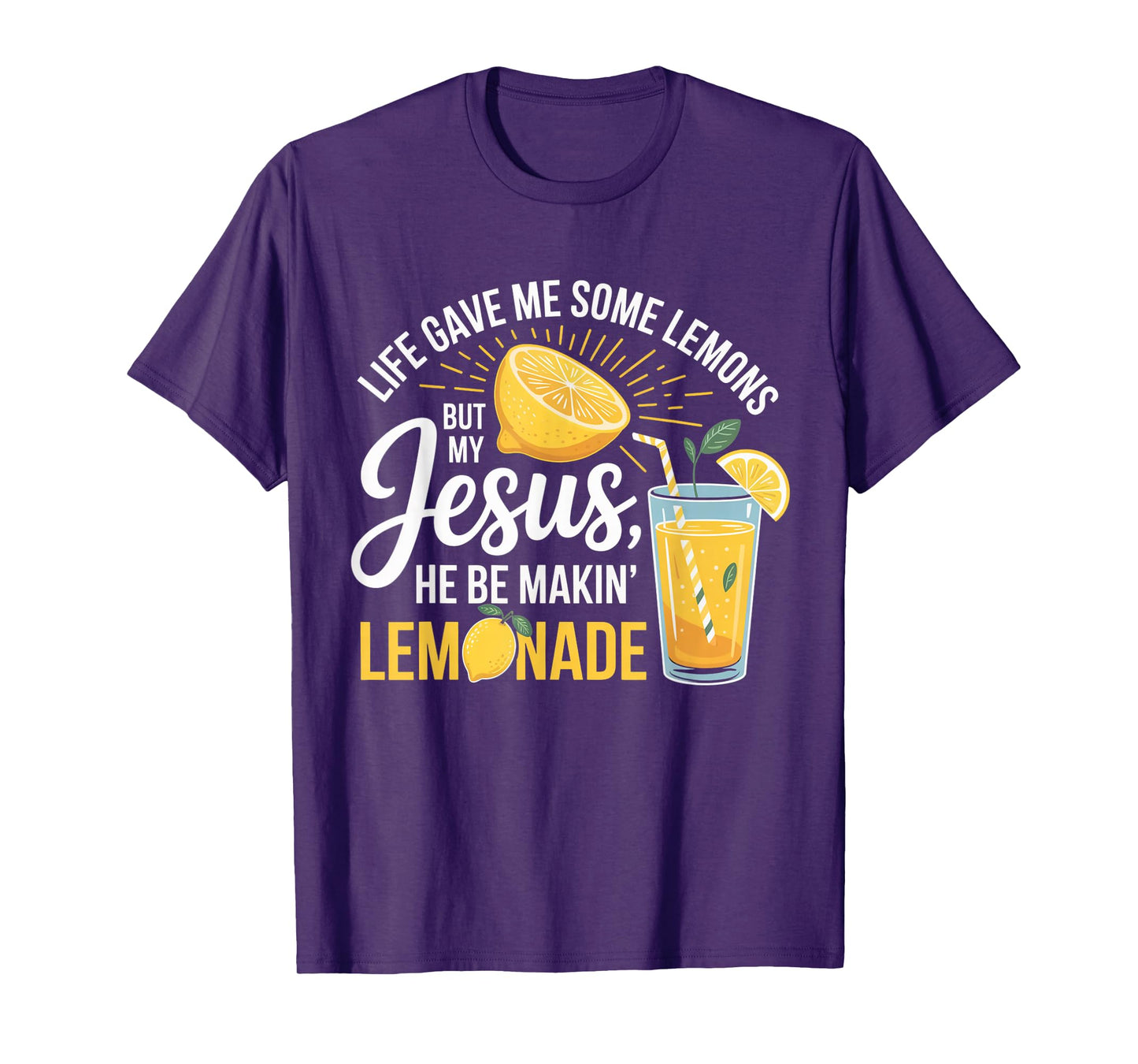 Life Gave Me Lemons Jesus Lemonade Funny Christian Positive T-Shirt