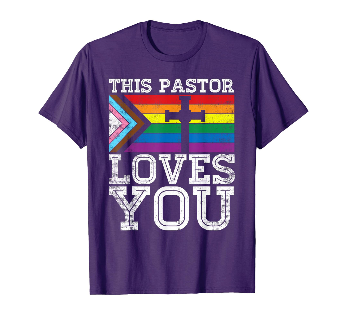Christian Ally Inclusive Pride Clergy This Pastor Loves You T-Shirt