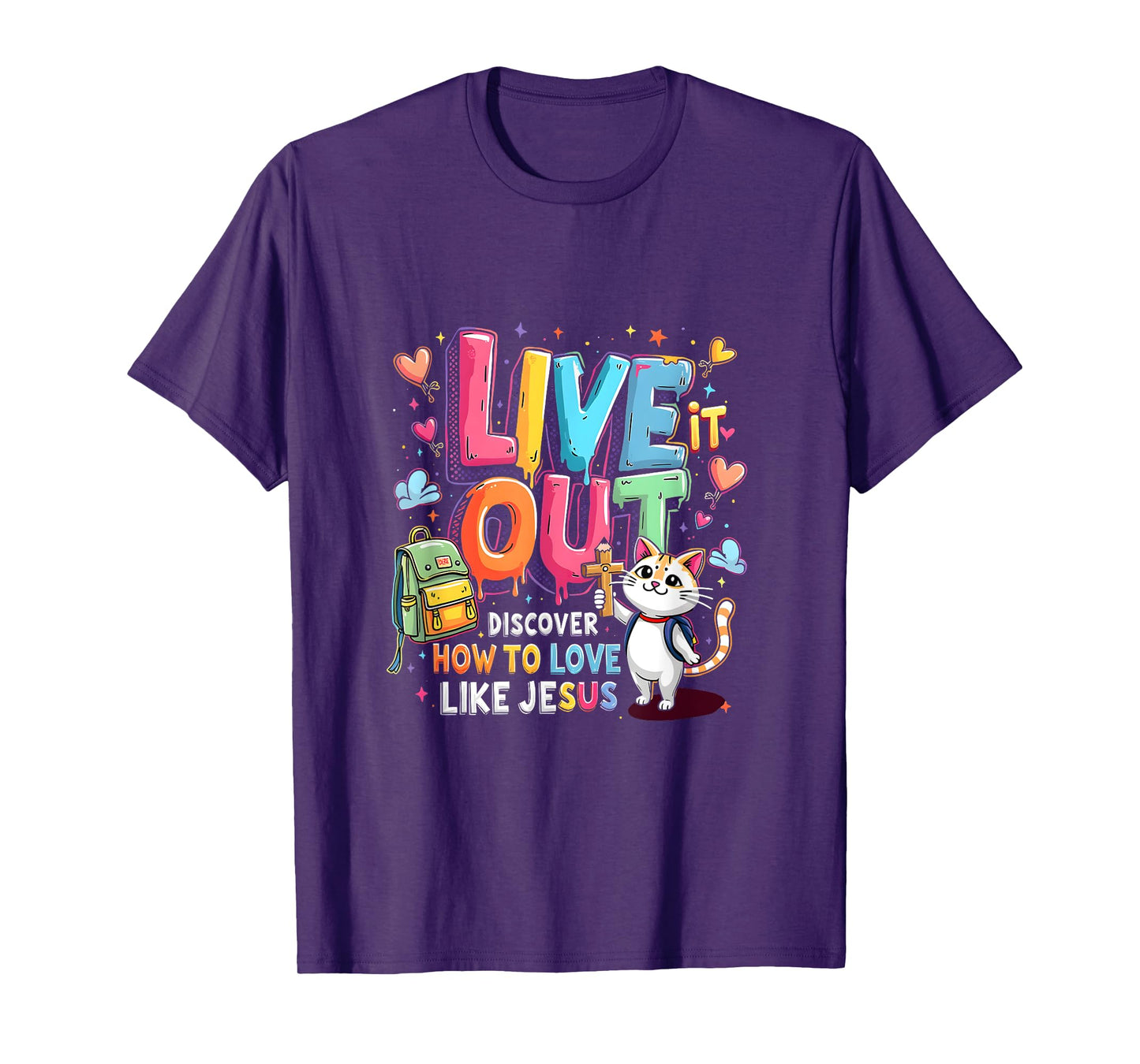 Live it Out Christian Youth Camp Bible School VBS 2025 T-Shirt