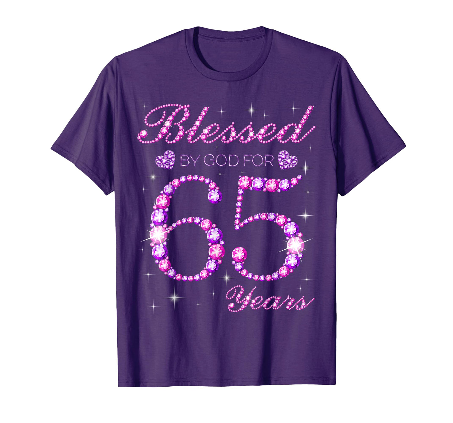 Blessed by God for 65 Years Old 65th Birthday Party T-Shirt