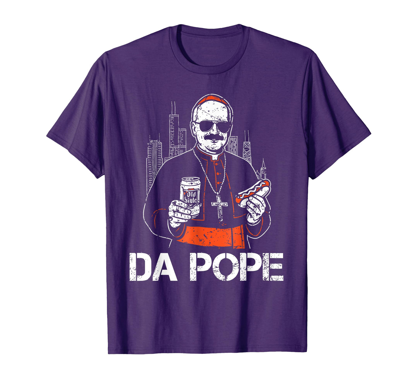 Funny Da Pope From America Chicago Pope Leo XIV Vintage T-Shirt