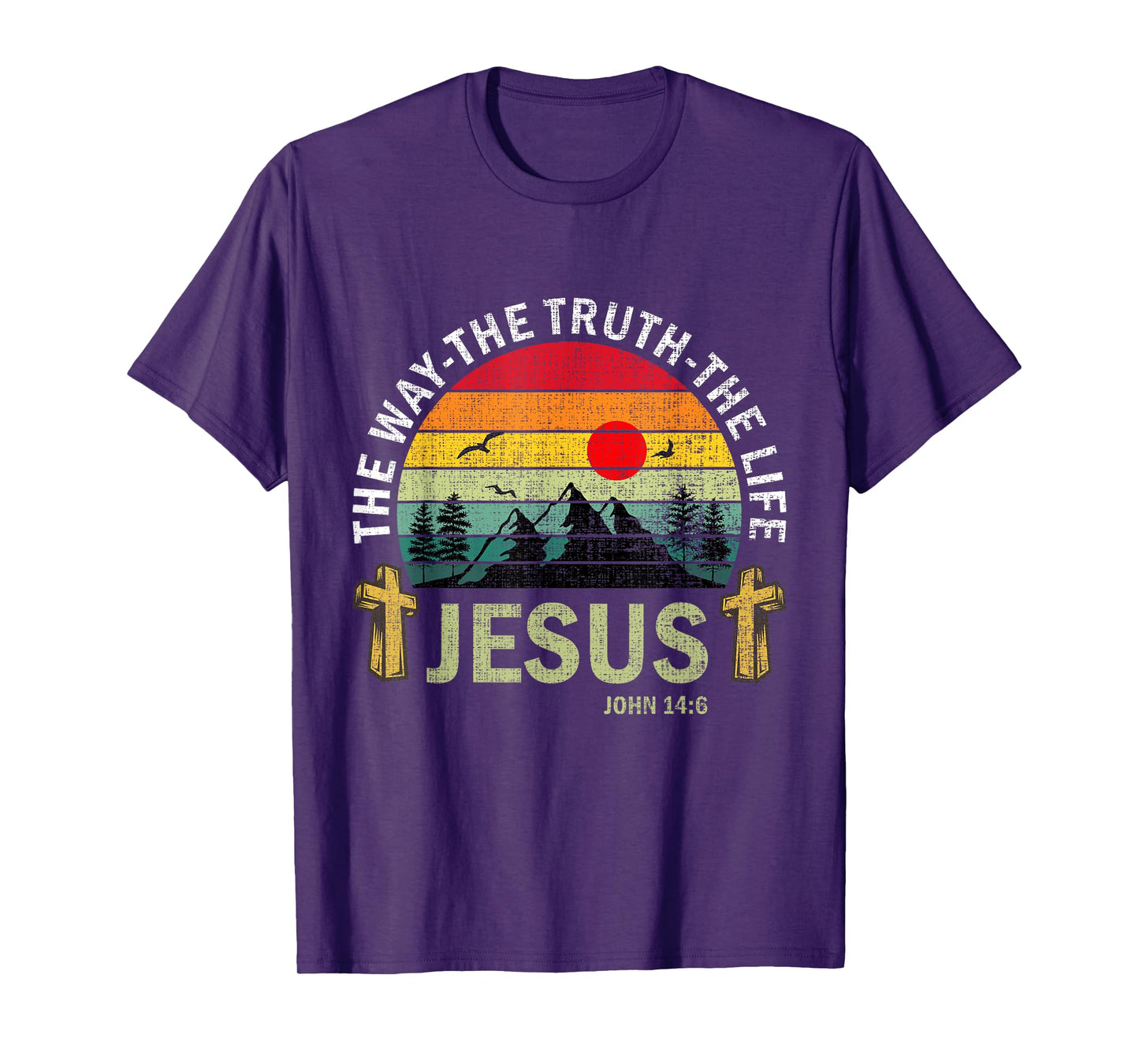 Jesus The Way Truth Life Women Men Kids Christian Worship T-Shirt