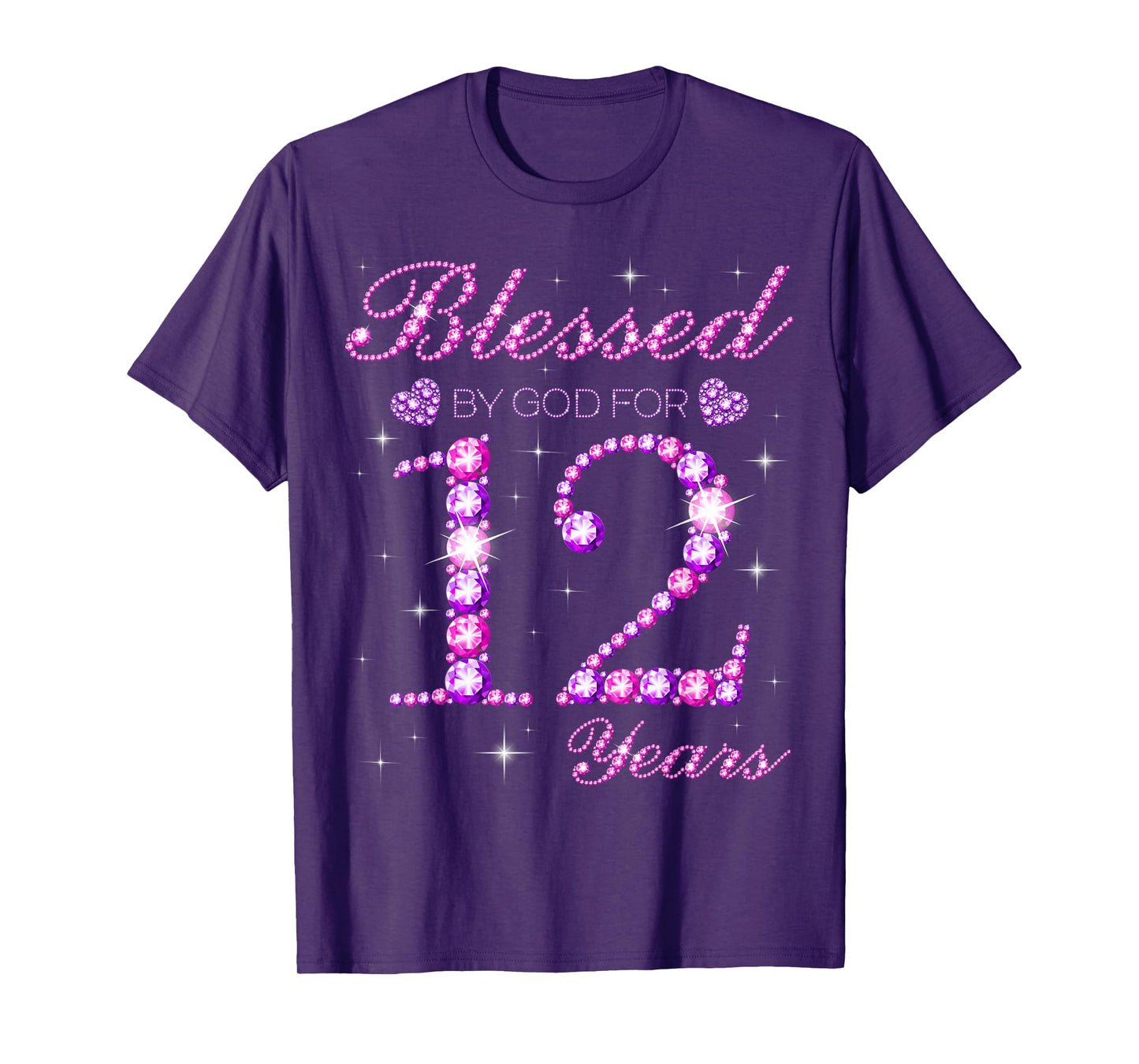 Blessed by God for 12 Years Old 12th Birthday Party T-Shirt