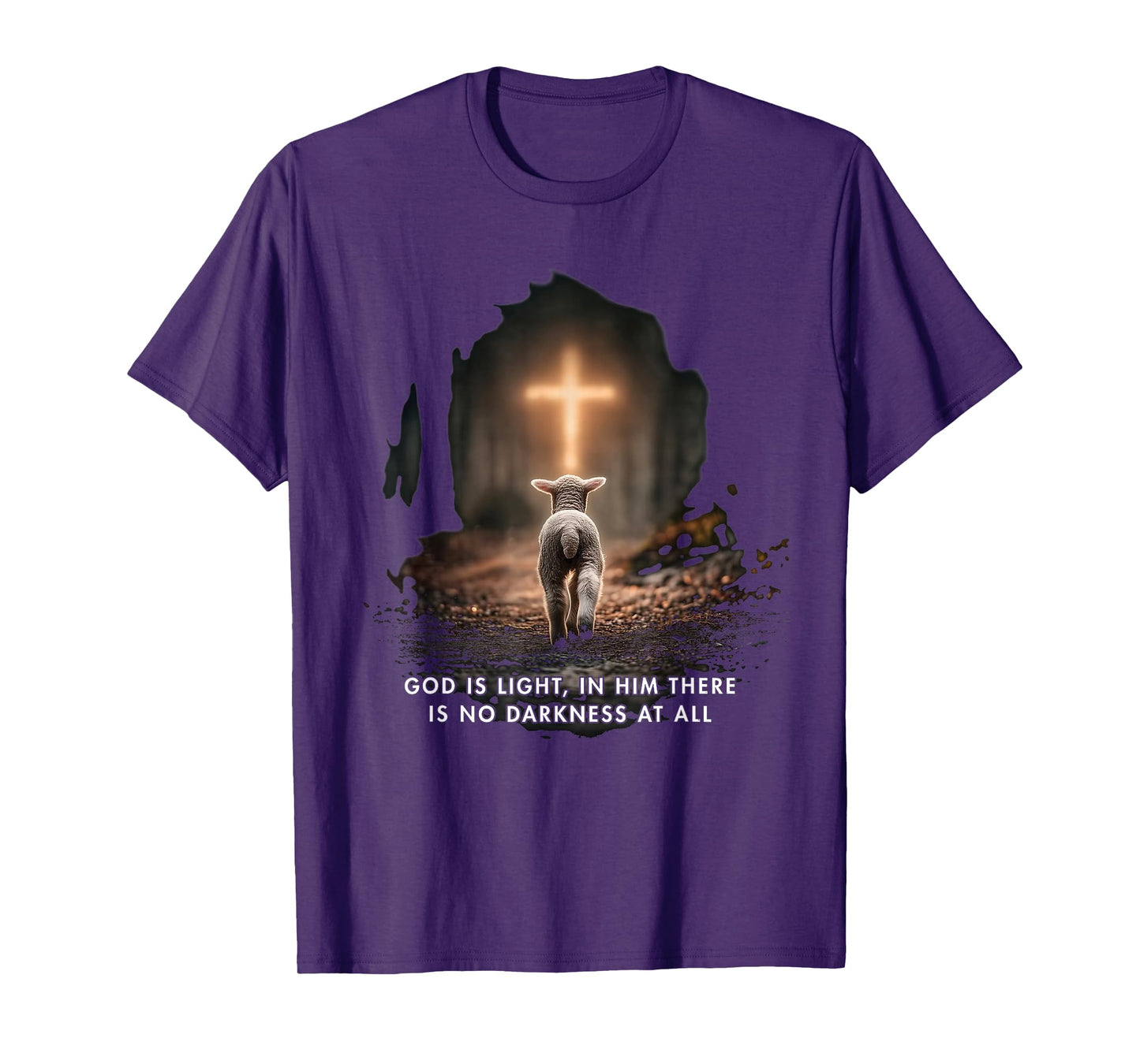 God is Light in Him There is No Darkness at All Christian T-Shirt