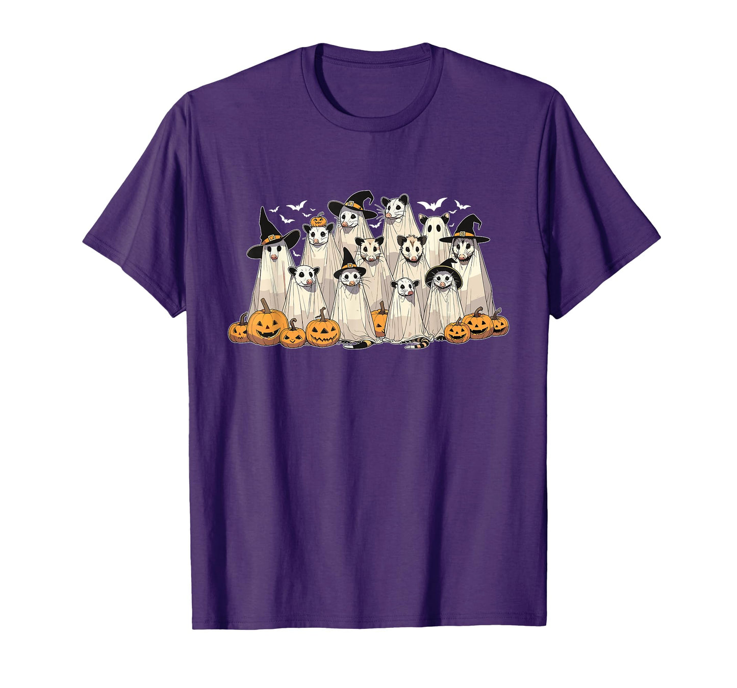 Retro Opossum Ghost Halloween Possum Pumpkin Spooky Season T-Shirt