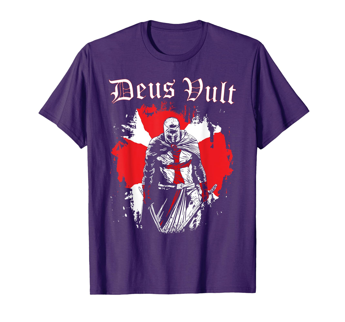 Warrior Knight Templar Crusader Medieval Deus & Vult T-Shirt